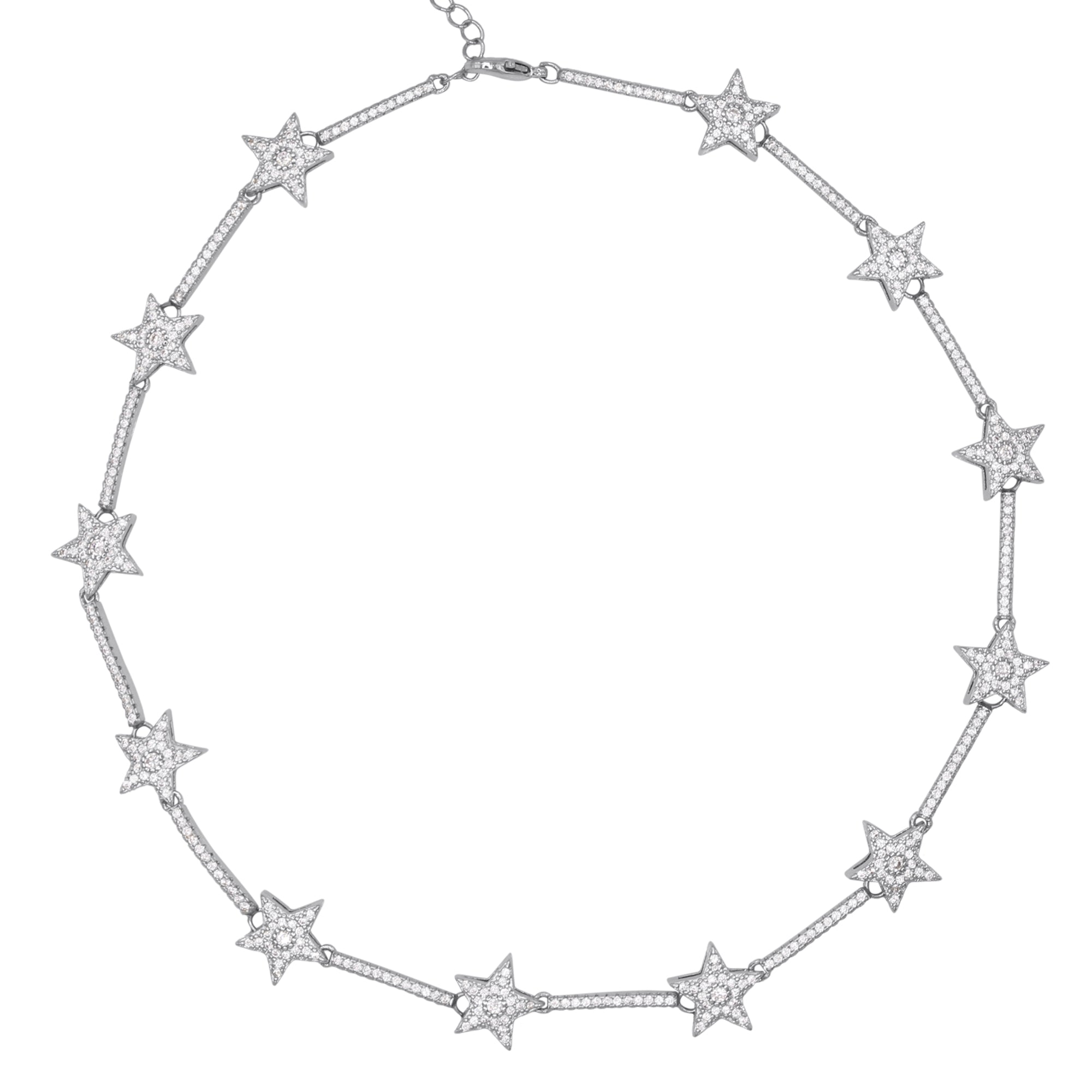 Luna Charles Women's Margot Sparkling Star Choker In Silver