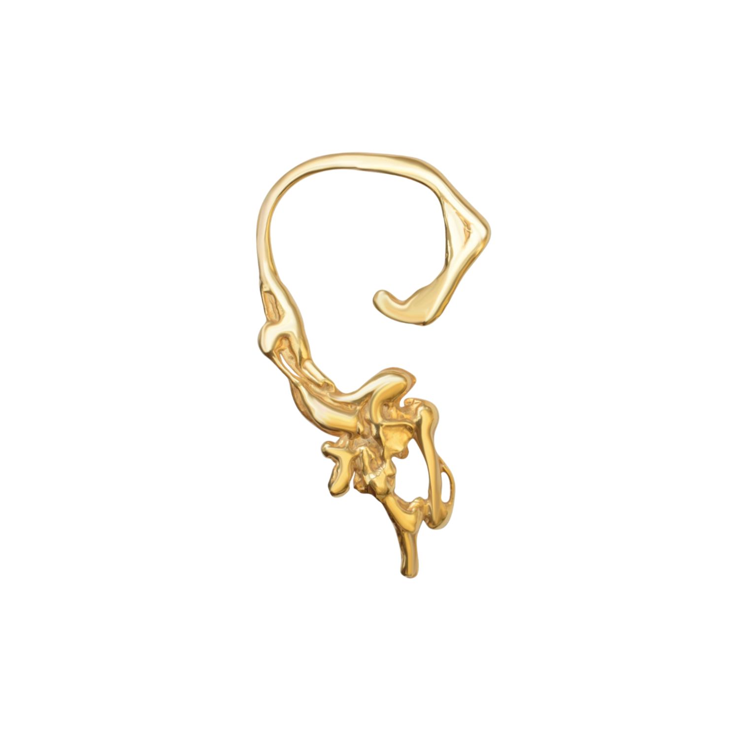 Iskra Women's Liquefy Mono Earring In Gold - Left