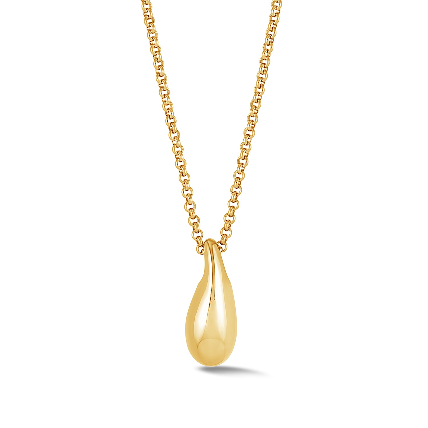 Dower & Hall Women's Gold Small Pebble Droplet Pendant In Vermeil In Gold