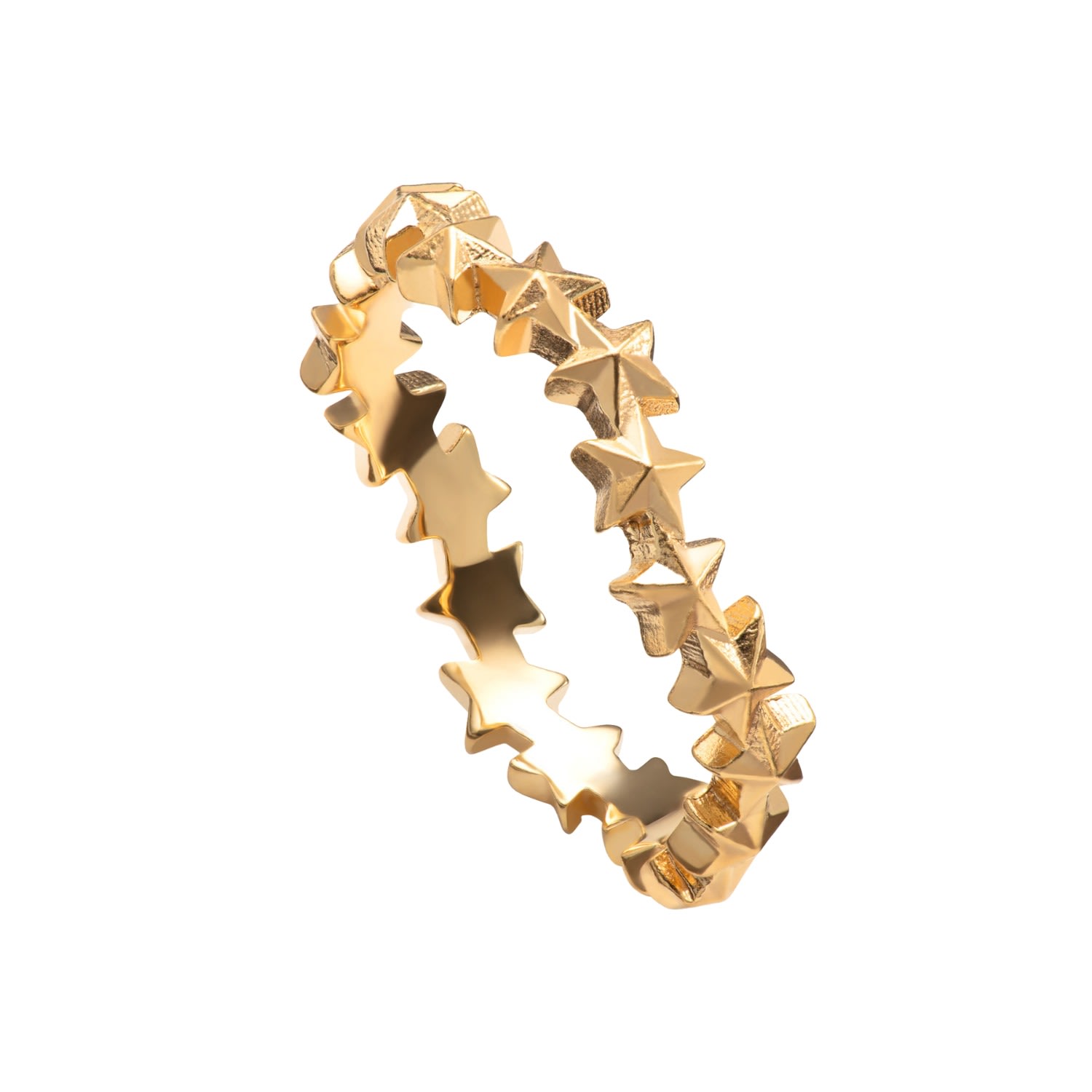 Lily Charmed Women's Gold Plated Star Cluster Stacking Ring In Gold