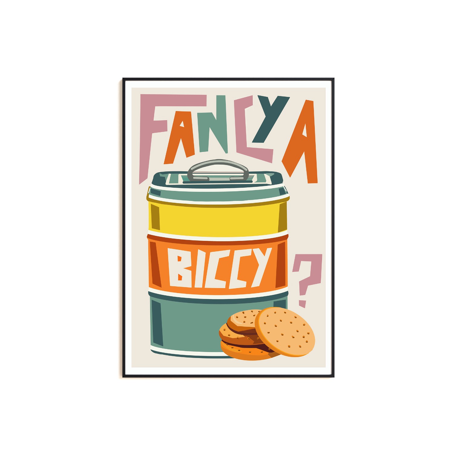 Fancy A Biccy Art Print - A3 Natalie Cass Art