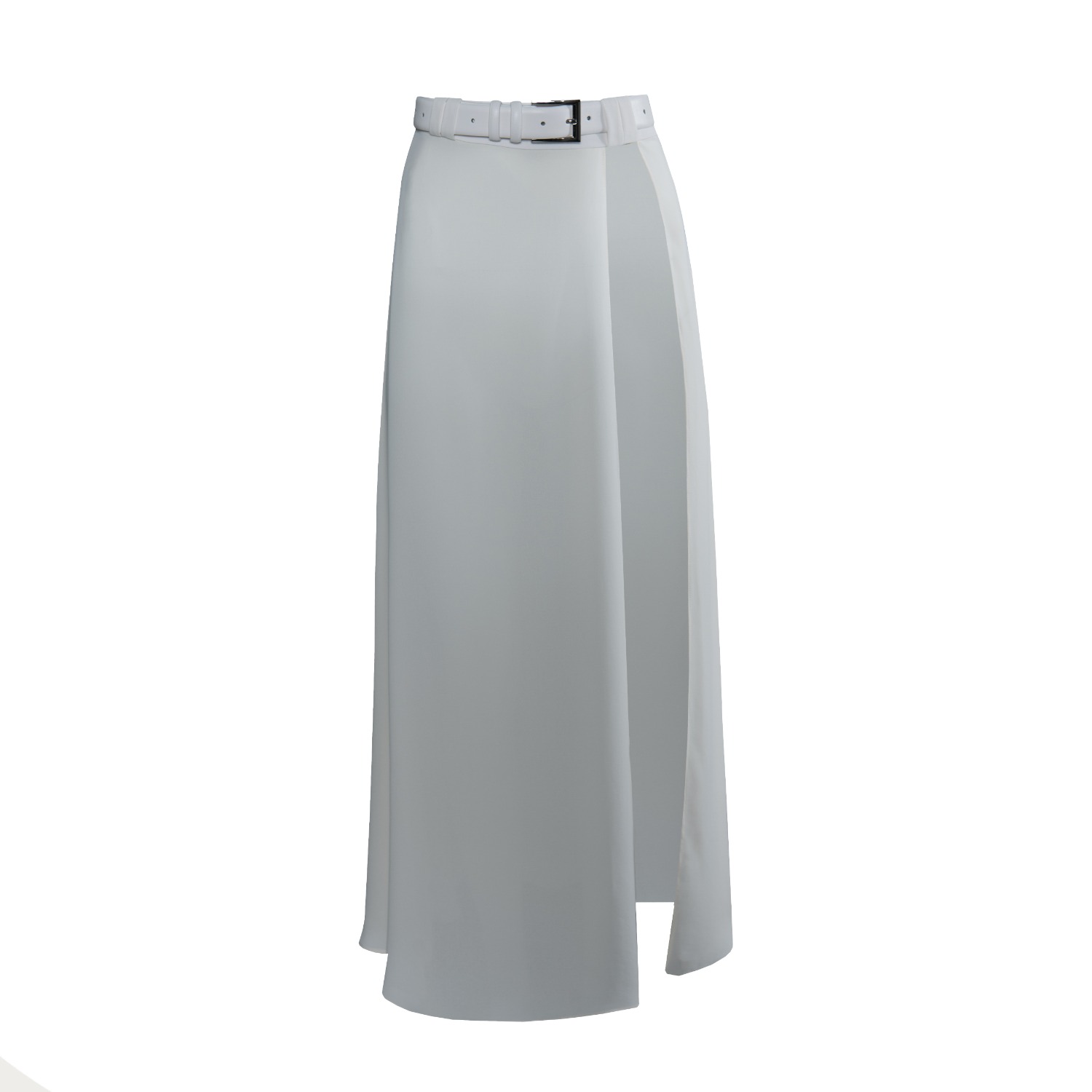 Vestiaire D'un Oiseau Libre Women's White Slit Midi Dress In Gray
