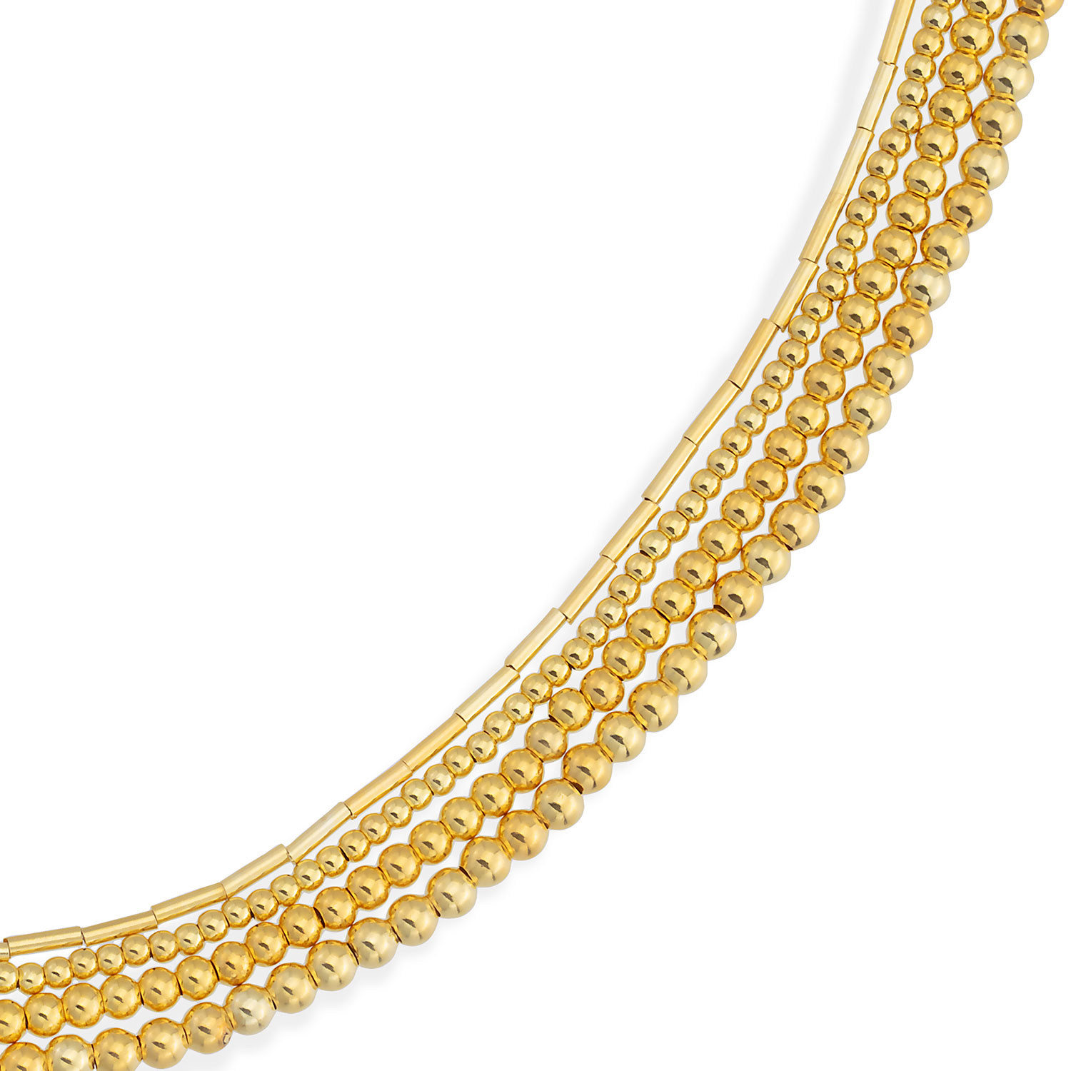 The Pheia Women's Gold Beaded Layering Necklace Set