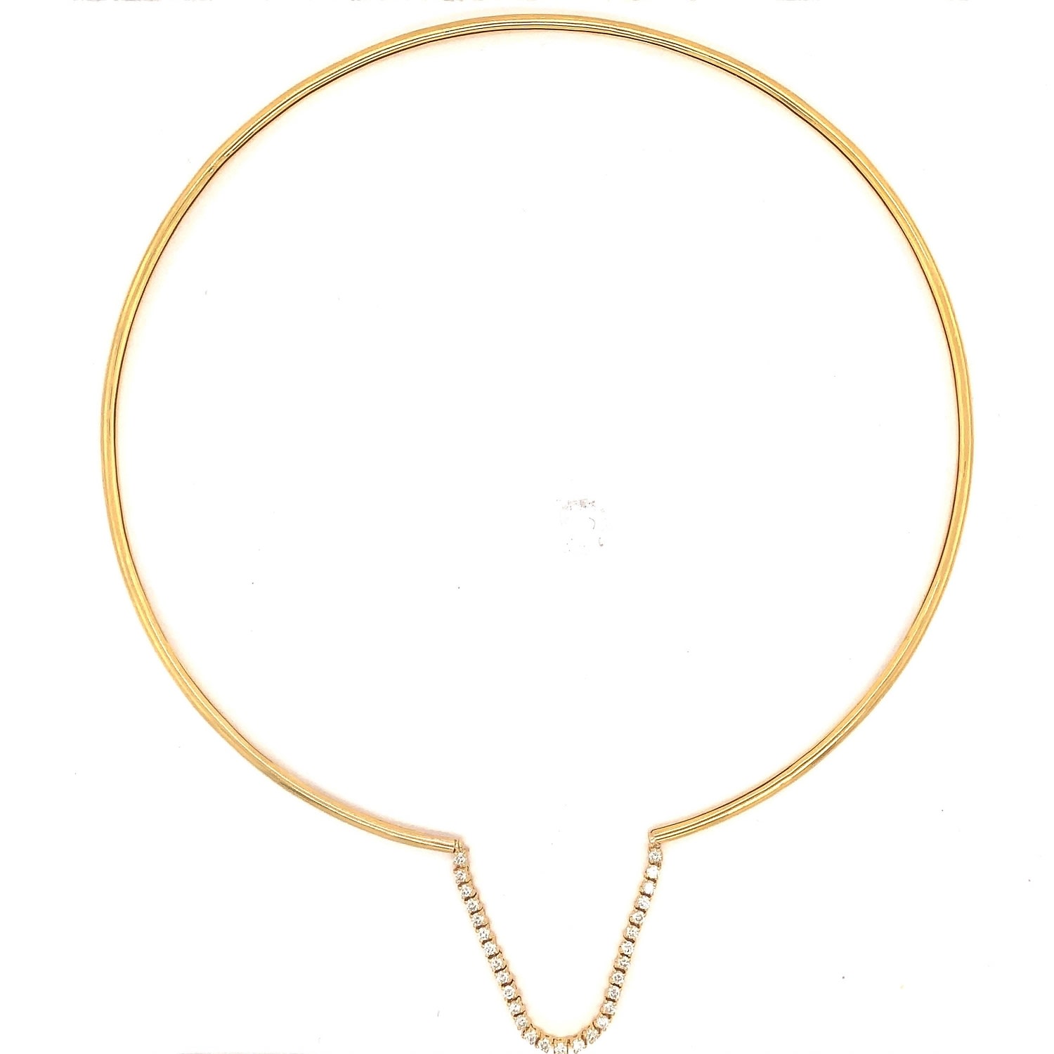 Artisan Women's Gold / White Yellow Gold Cuff Necklace With Natural Diamonds In Multi