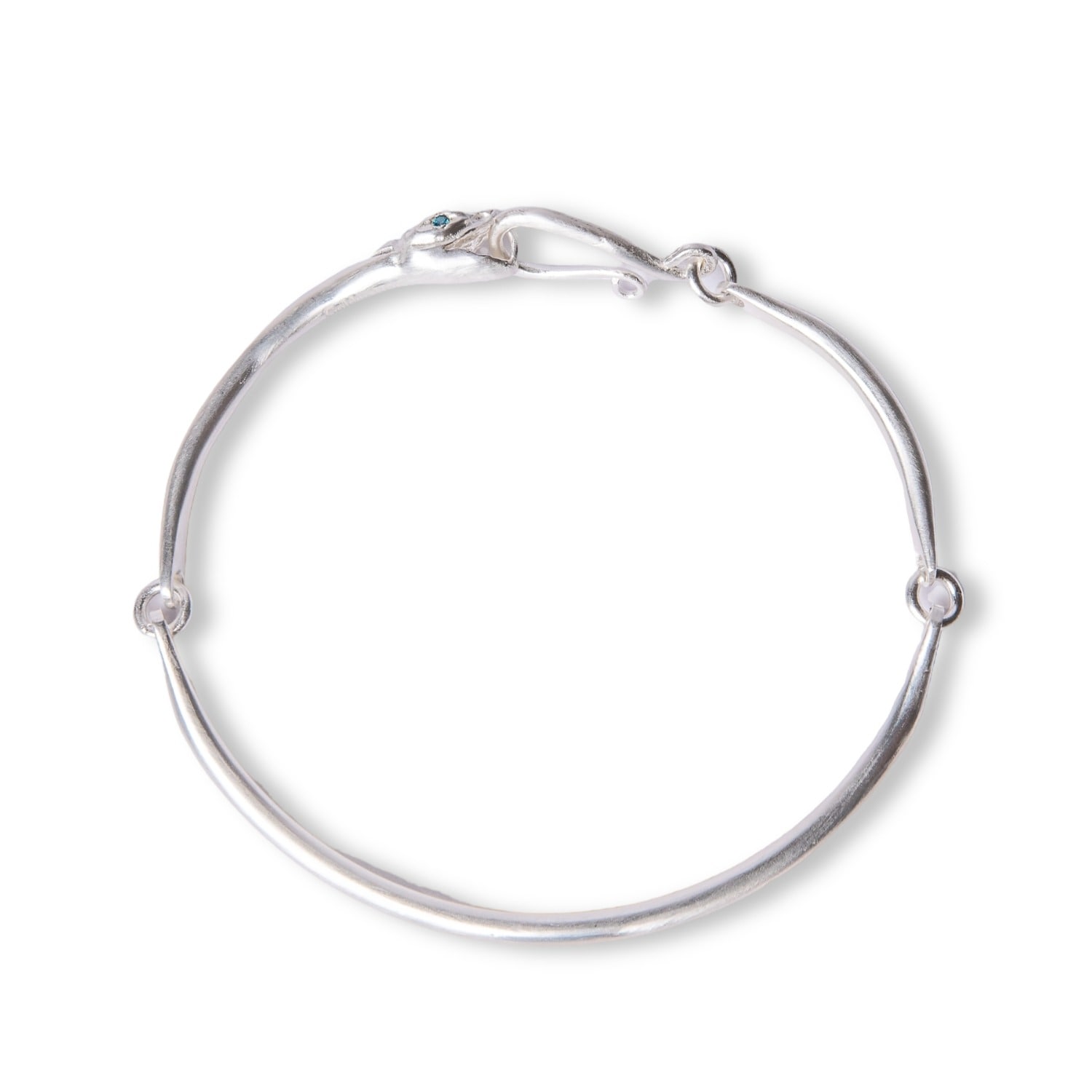 Golden Horn Jewellery Women's Ouroboros Snake Silver Bracelet