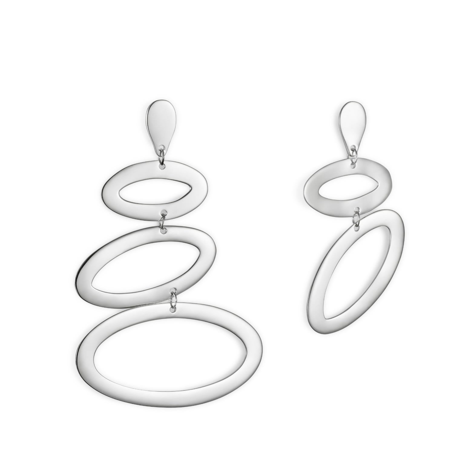 Toolally Women's Asymmetric Ellipses- Silver In Metallic