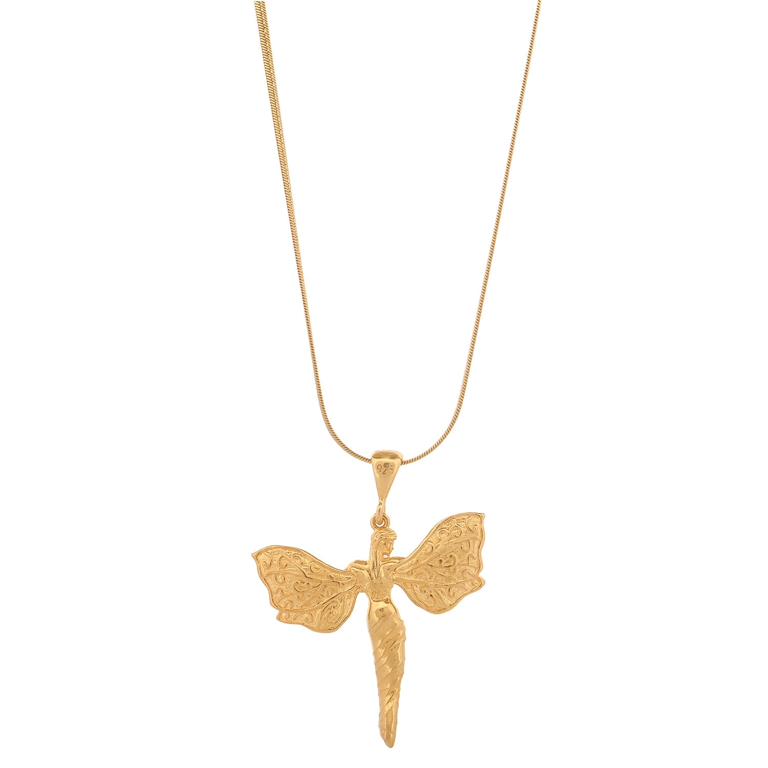 Ebru Jewelry Women's Heavenly Guardian Gold Vermeil Necklace  - Gold In Gold