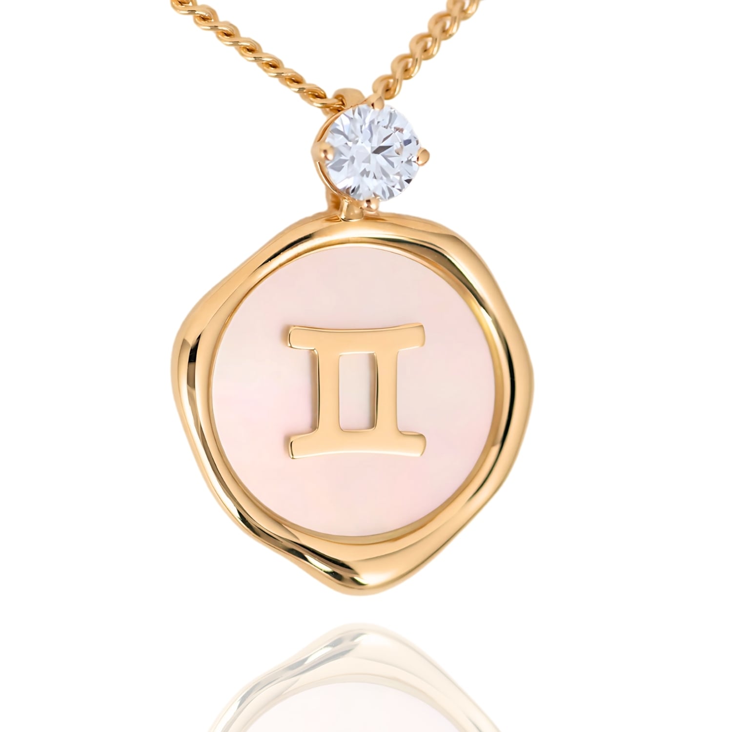Hinch & Liu Women's Gemini Zodiac Pendant - Lab Grown Diamond Pendant In Gold Vermeil In Gold