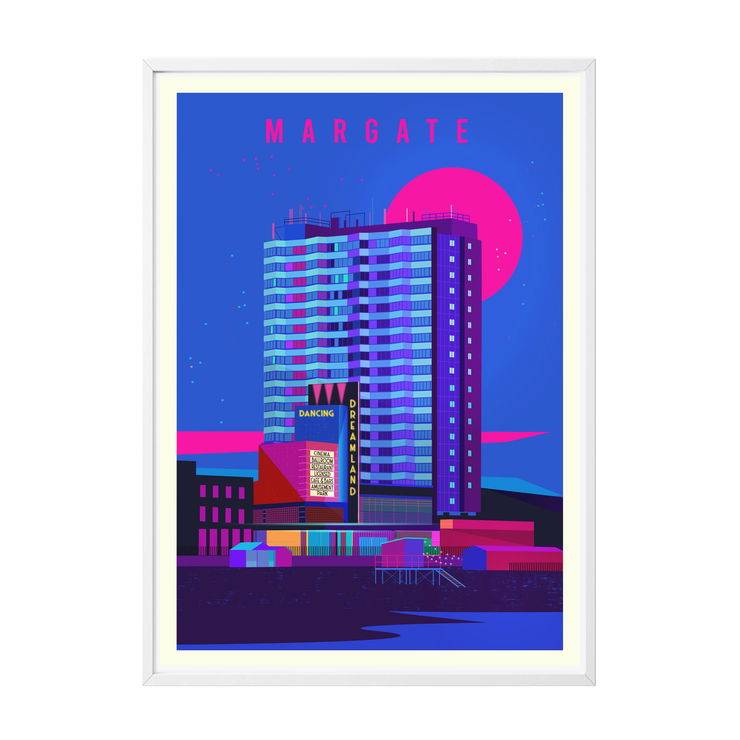 Eye For London Prints Margate By Night Art Print