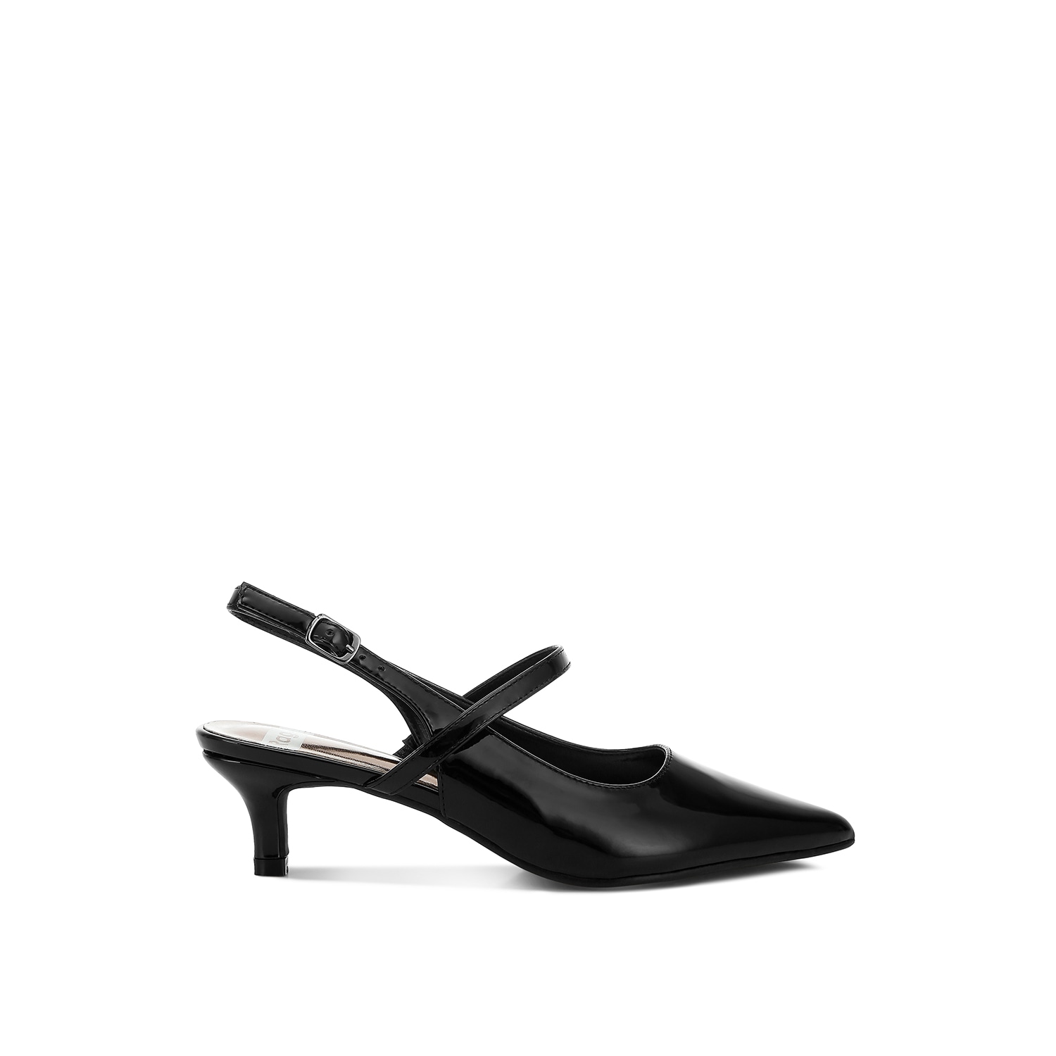 Rag & Co Women's Abloom Kitten Heel Slingback Sandals In Black In Black