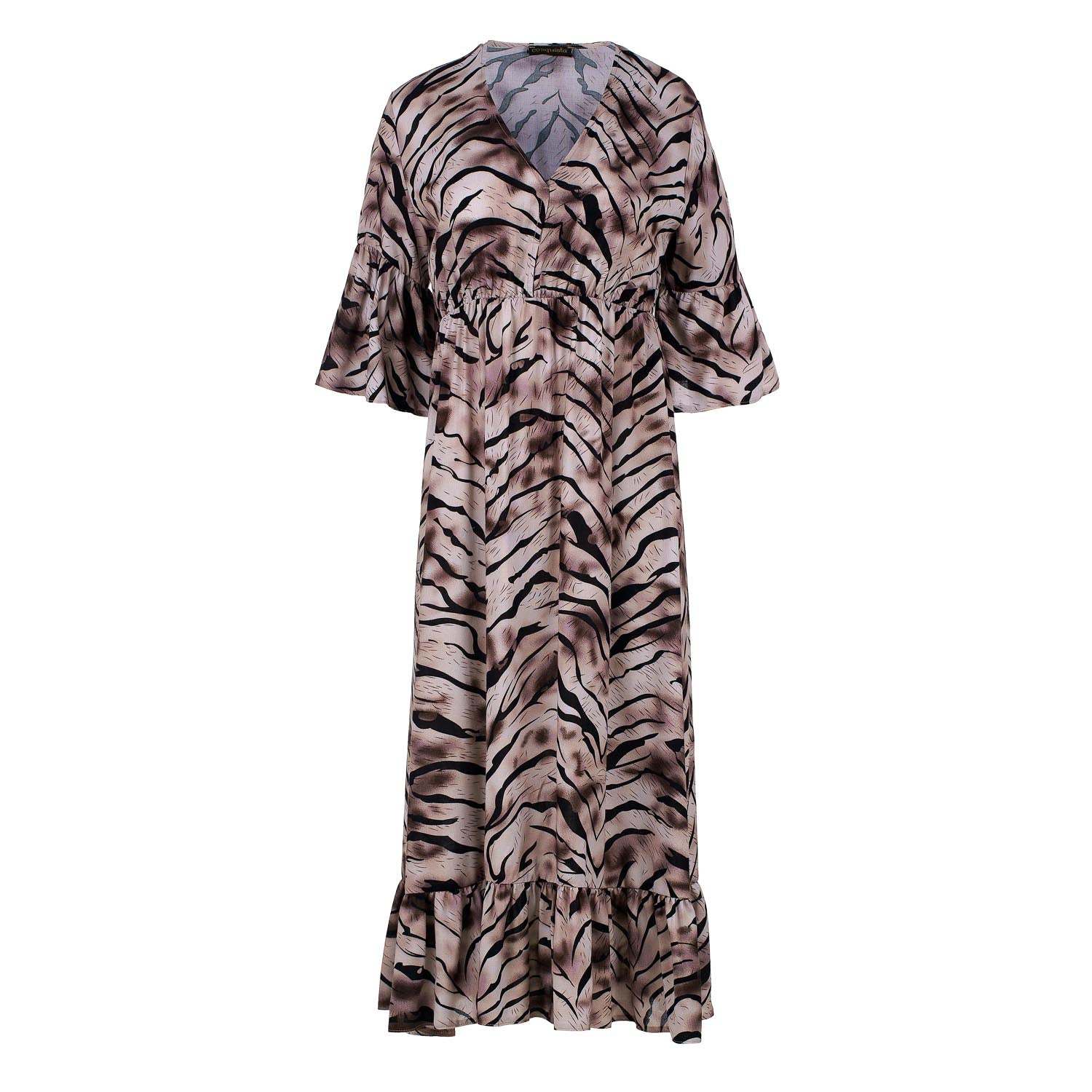 Women’s Print Ruffle Detail Midi Dress Extra Large Conquista