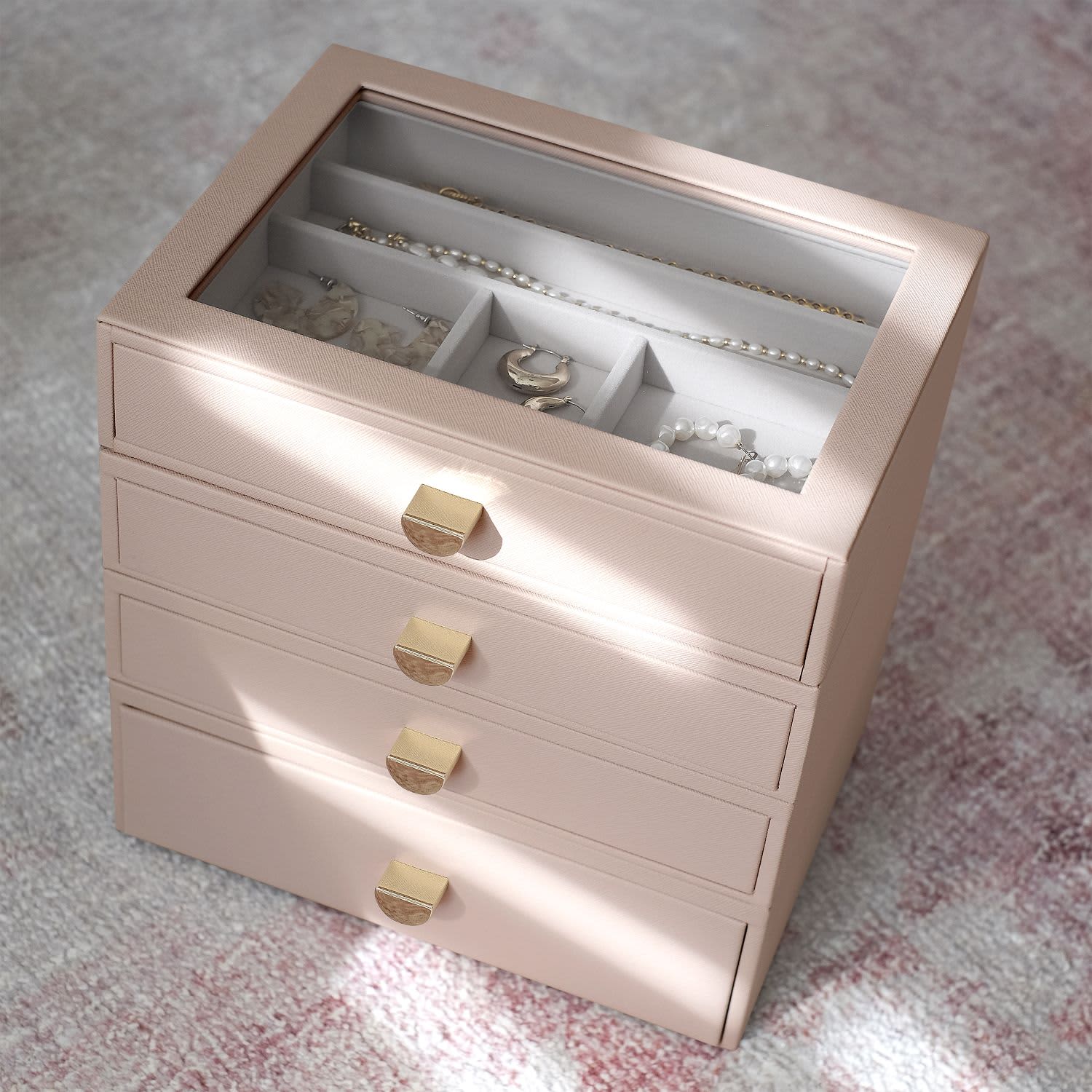 Stackers Small Jewellery Drawer For Classic Display Jewellery Box Pink