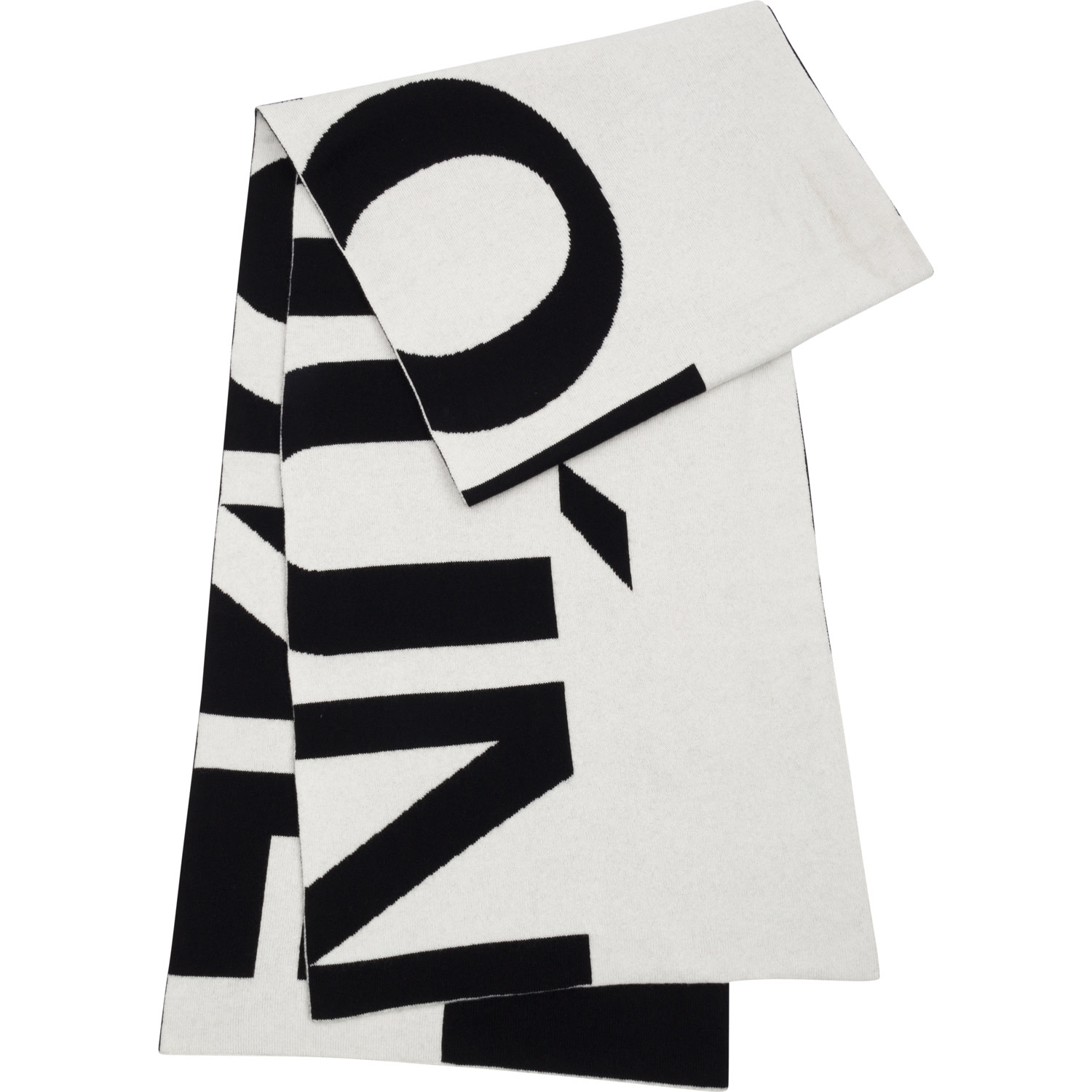 Women’s White / Black Scarf One - White One Size Encommún Official