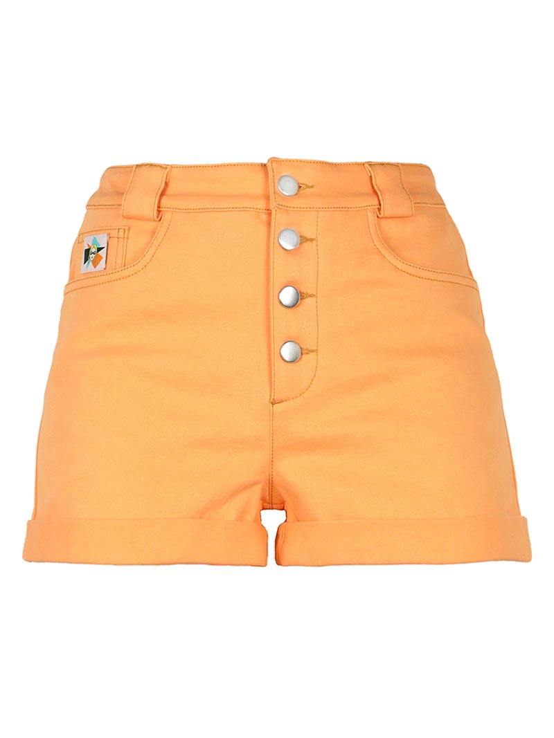 Yellow / Orange Rogue Shorts, Organic Cotton, In Preach Orange Large Blonde Gone Rogue