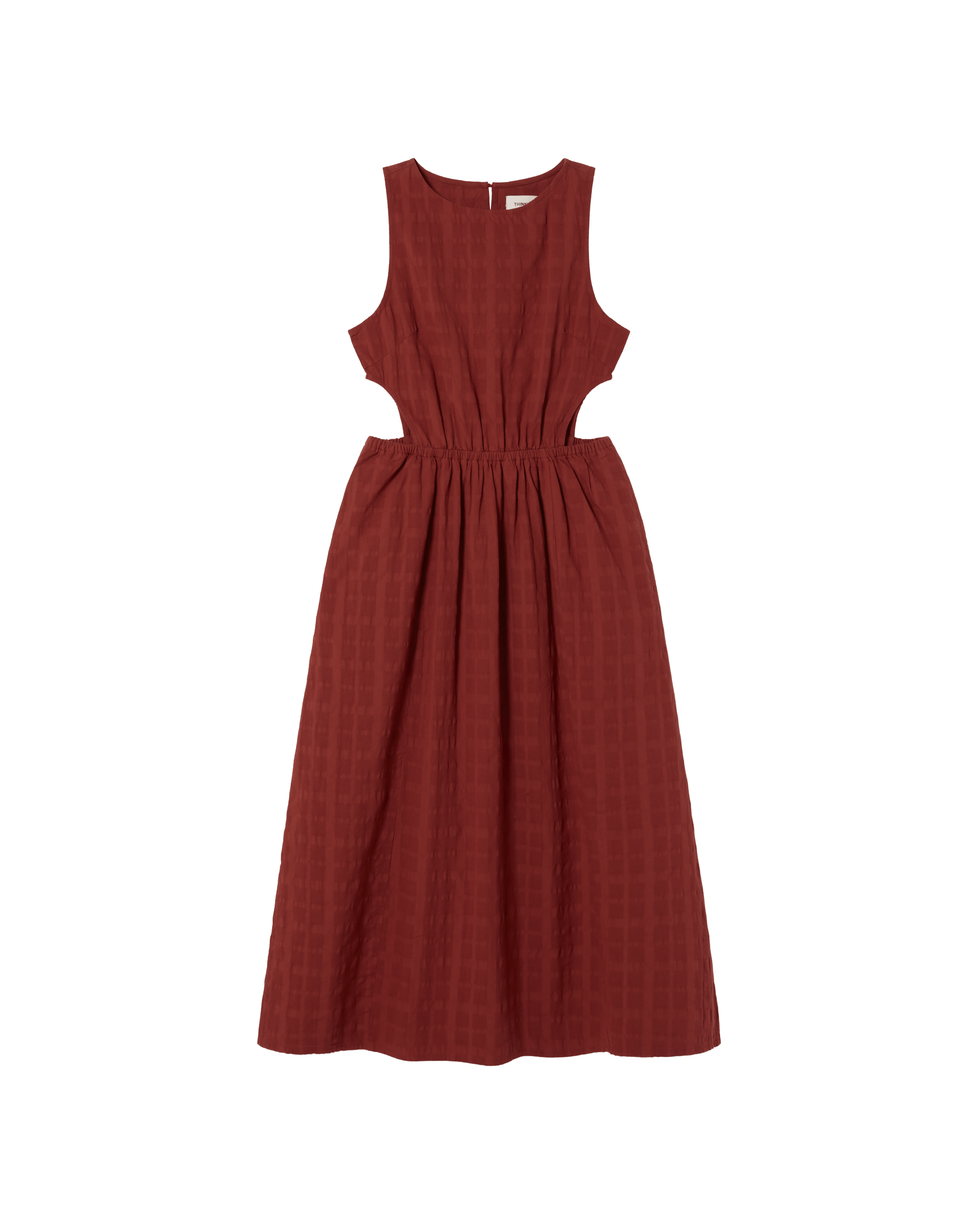 Shop Thinking Mu Women's Red Cuadrito Kin Dress