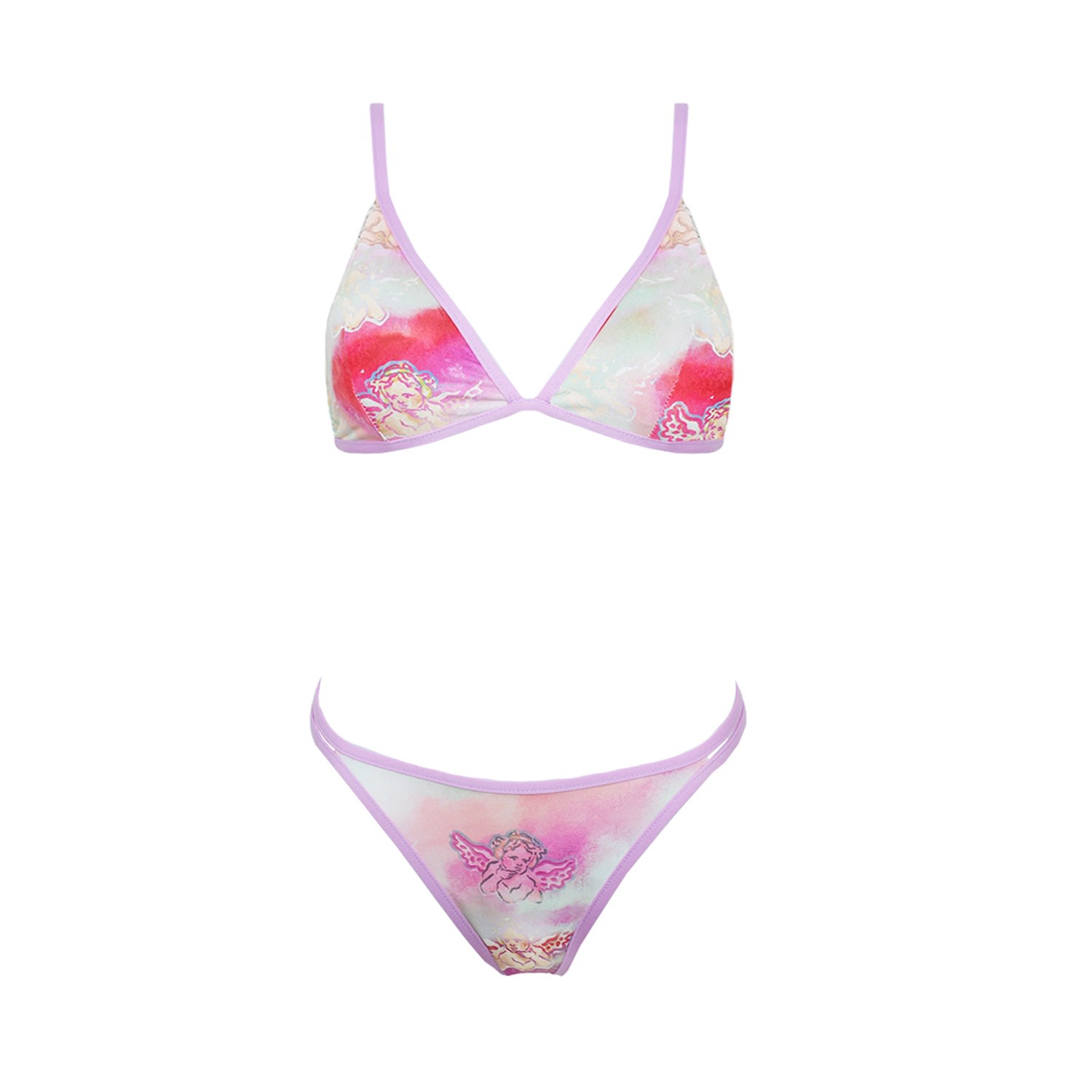 Women’s Pink / Purple Aulala X Fuchsia - Paradise Bikini Set - Pink & Purple Small Aulala Paris