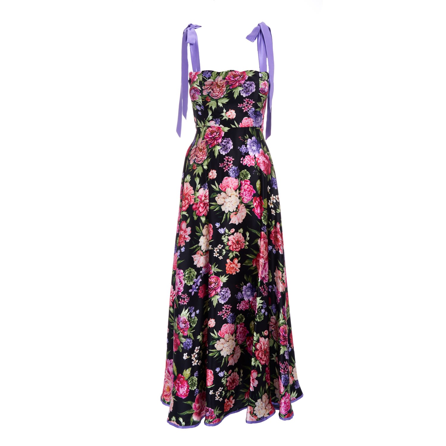 Sofia Tsereteli Floral Print Evening Gown