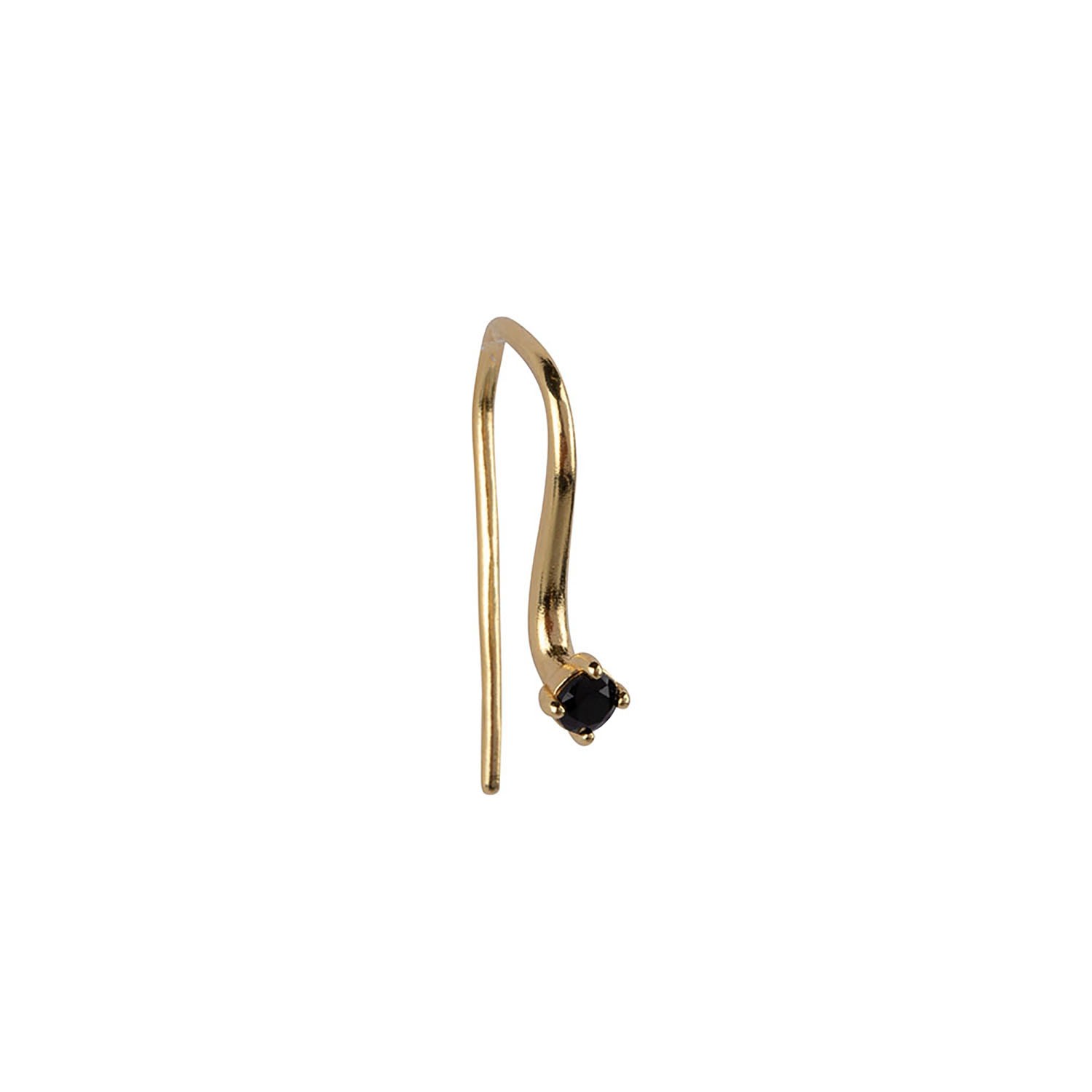 Women’s Gold / Black Serendipity Black Spinel Earring Ana Dyla