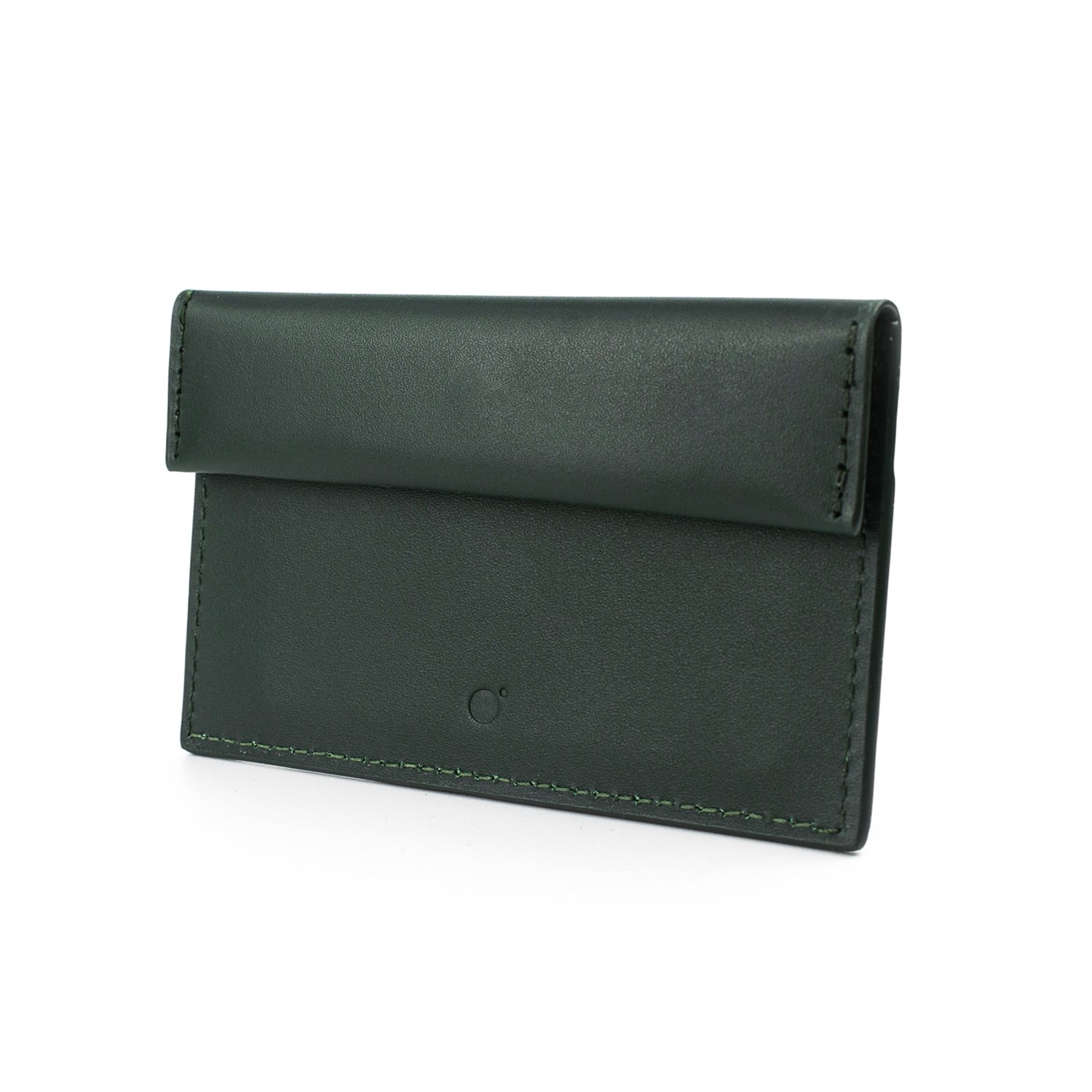Godi. Men's Green / Black Handmade Compact Leather Coin And Card Holder - Dark Green In Multi