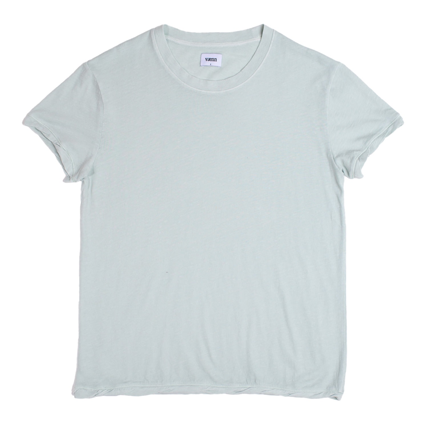 Vænn Women's Slub Crew Tee Milky Green In Green