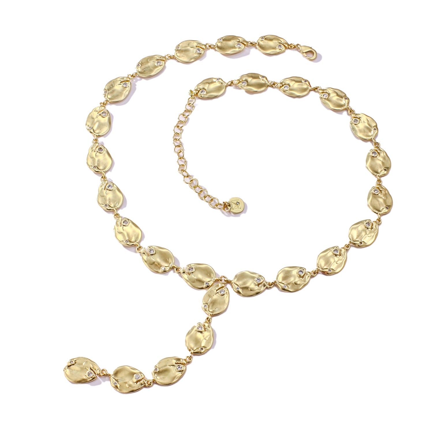 RARE MATTERS JEWELRY WOMEN'S GOLD RADIANT RIPPLE CHAIN NECKLACE