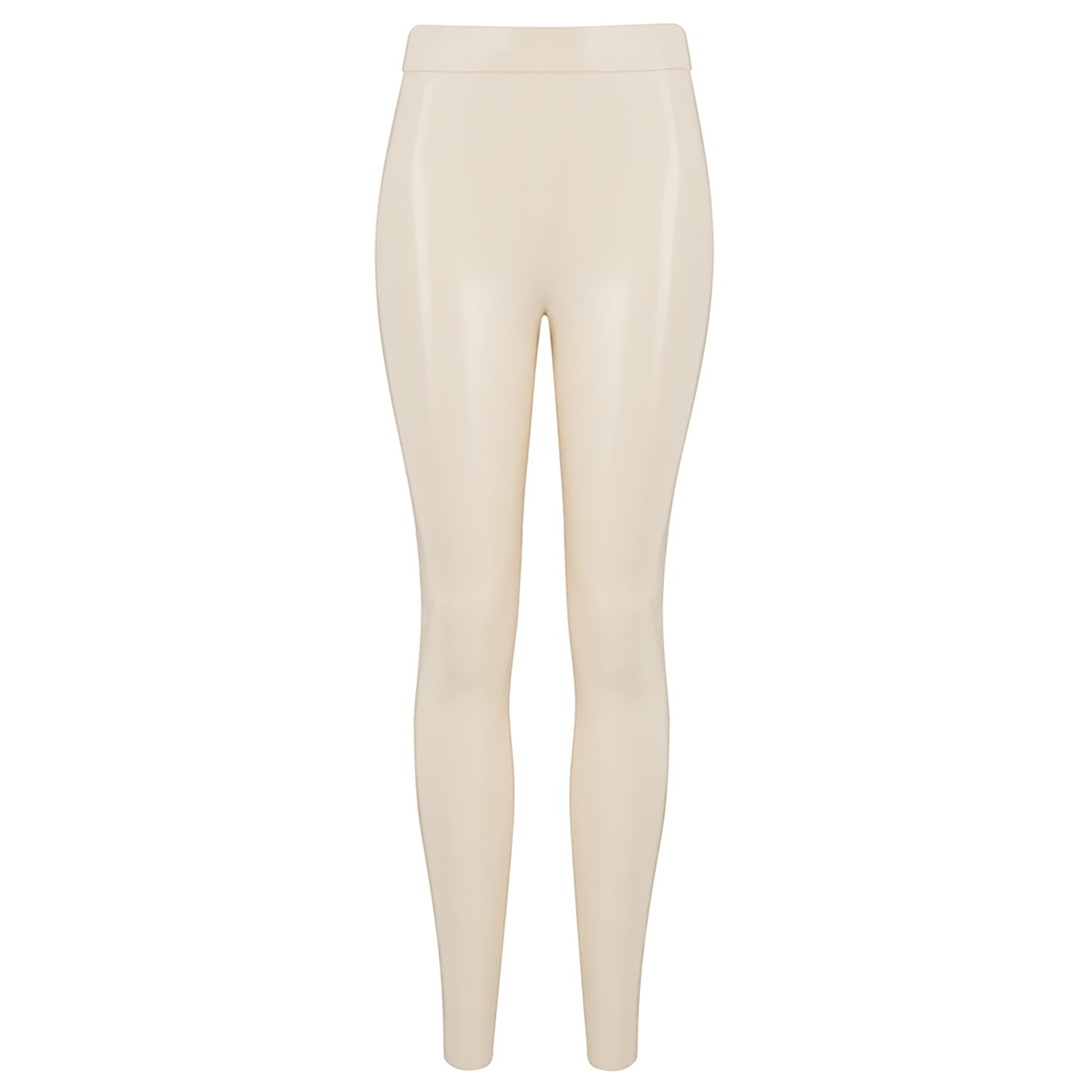 Elissa Poppy Women's Latex Leggings - White In White
