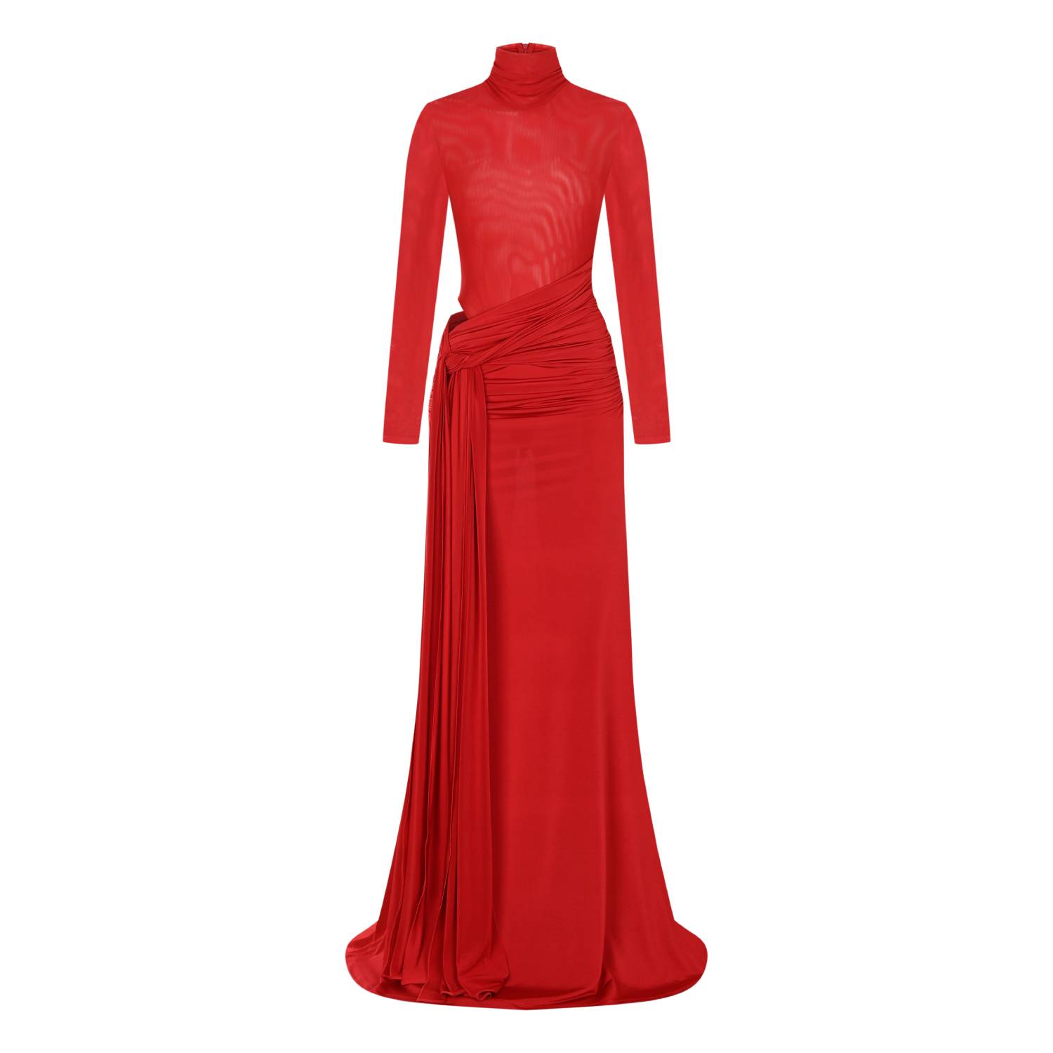 Khéla The Label Women's Dare Me Mix Fabric Red Gown In Red