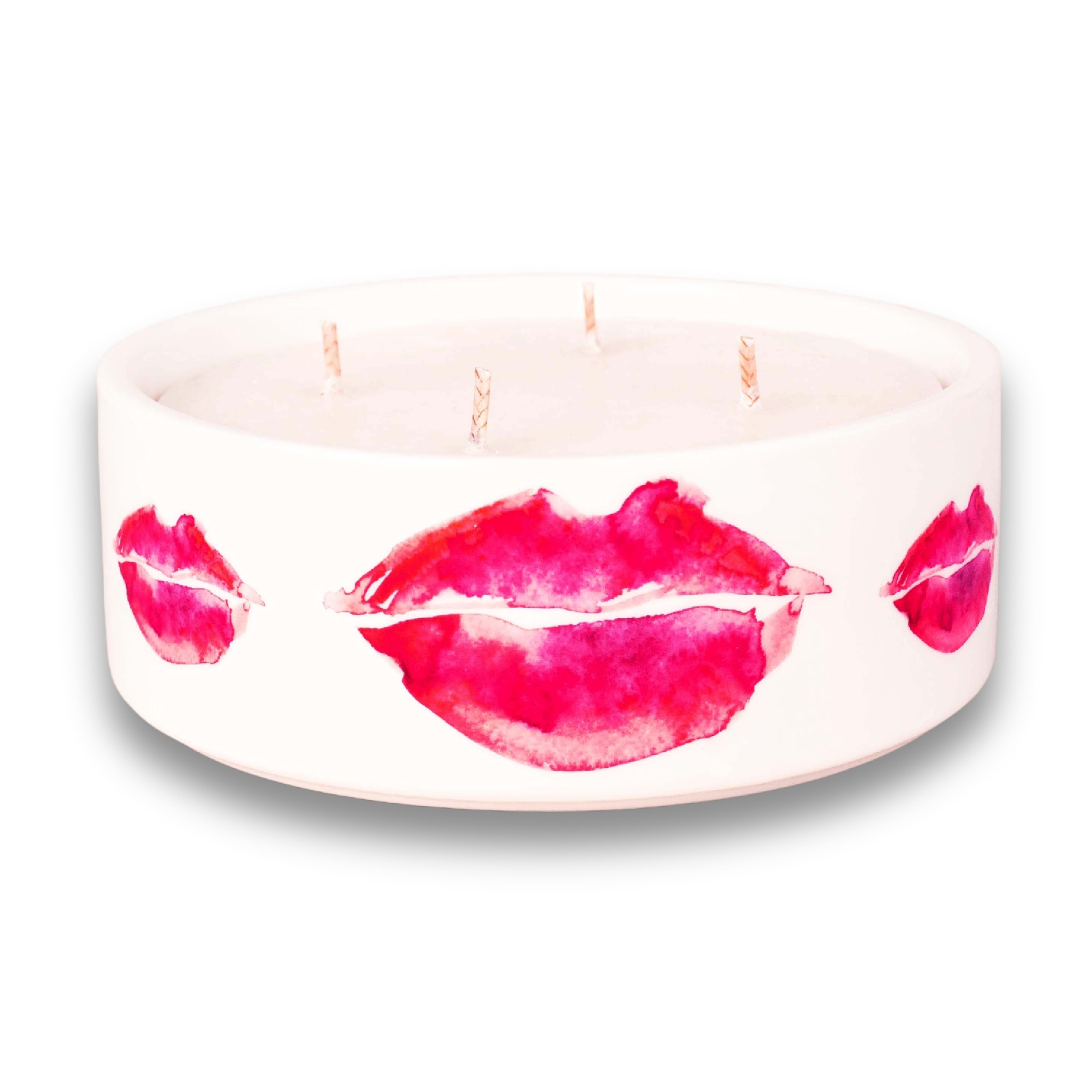 White / Pink / Purple Besos Soy Candle - Foliage Fragrance Lush Floral Inkrypt London