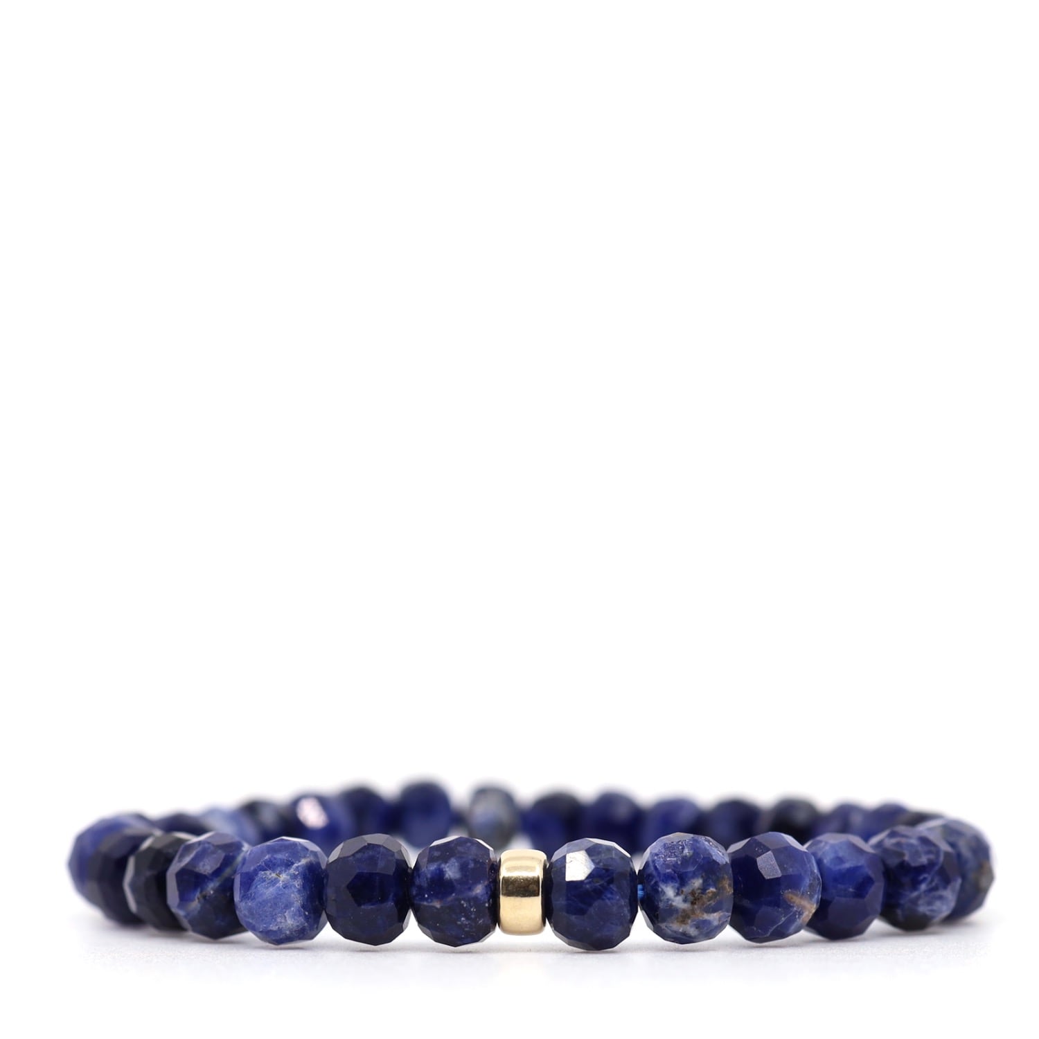 Shar Oke Men's Blue / Gold Blue Sodalite Bracelet