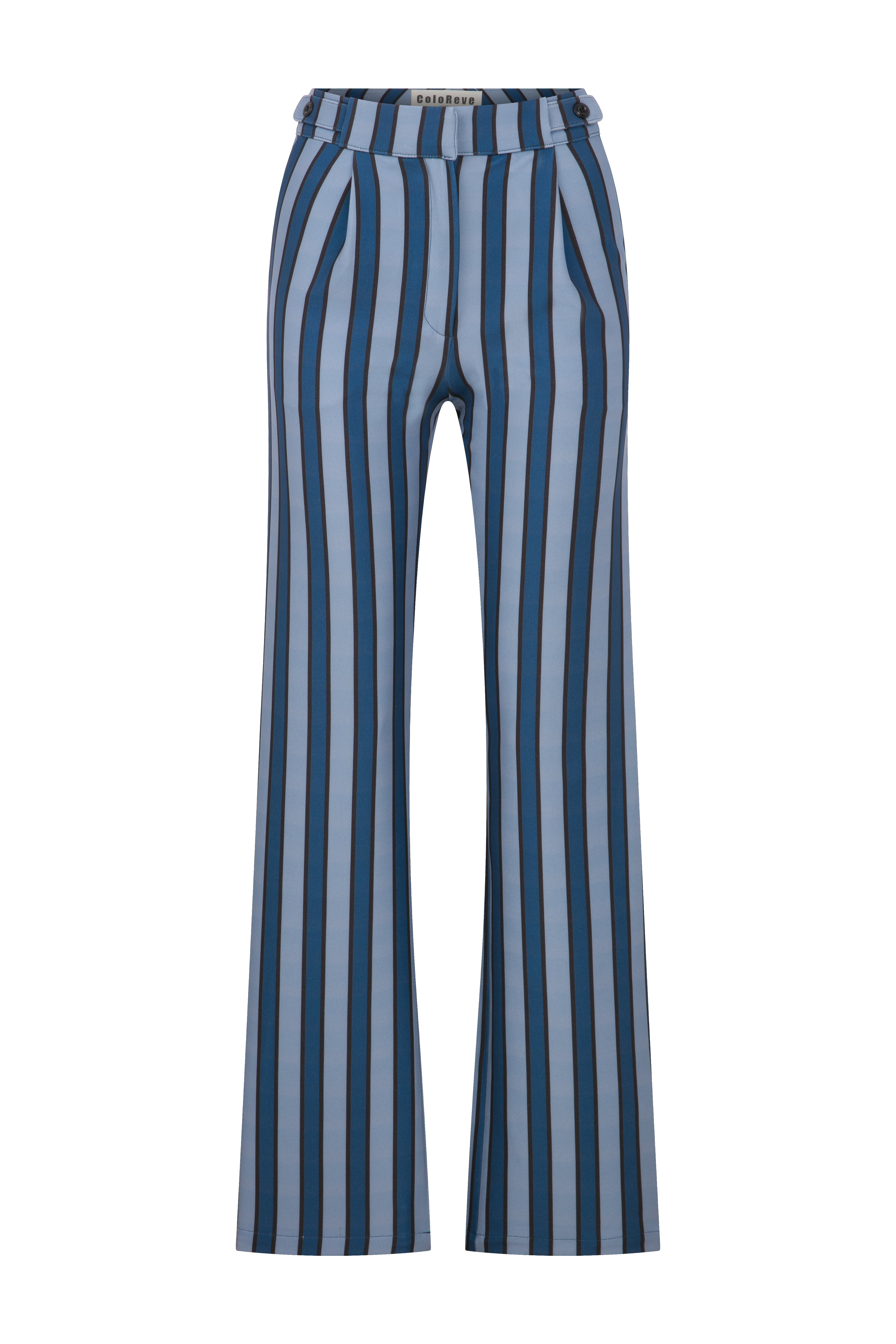 Coloreve Women's Blue Striped Pants In Blue