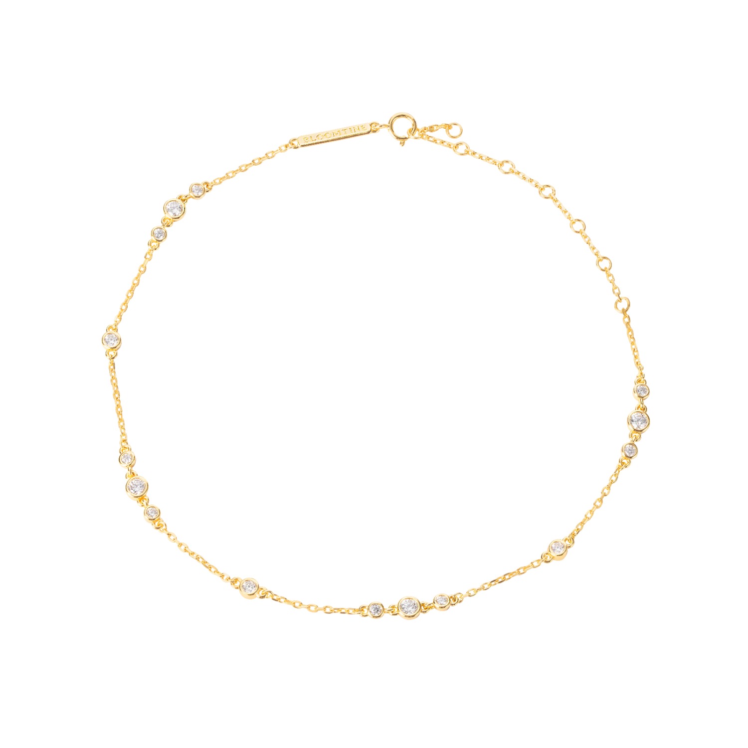 Bloomtine | Earth Angel Hq Women's Illuminess™ Gold Vermeil Sparkle Anklet In Gold