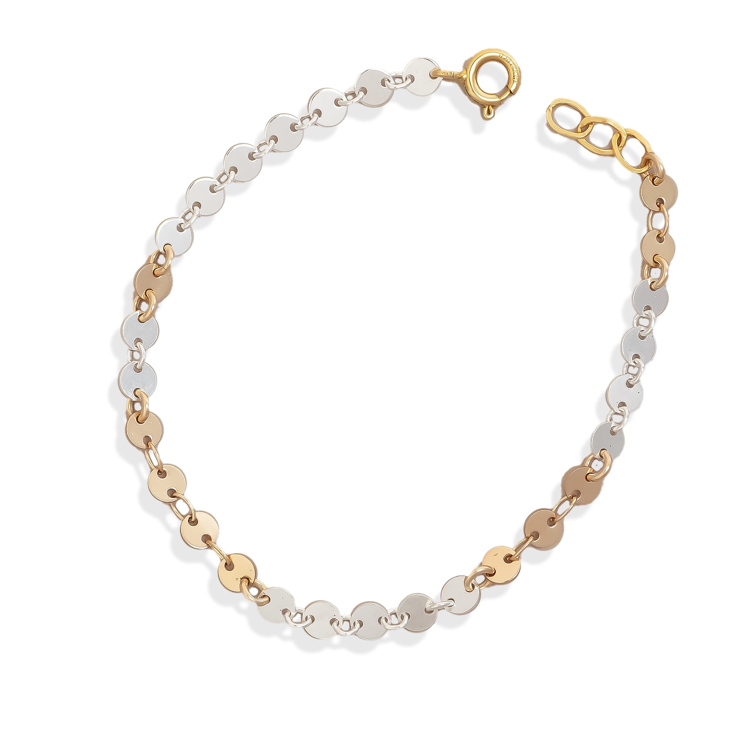 Kate Koel Women's Gold / Silver Mixed Metal Dot Disc Bracelet In Multi