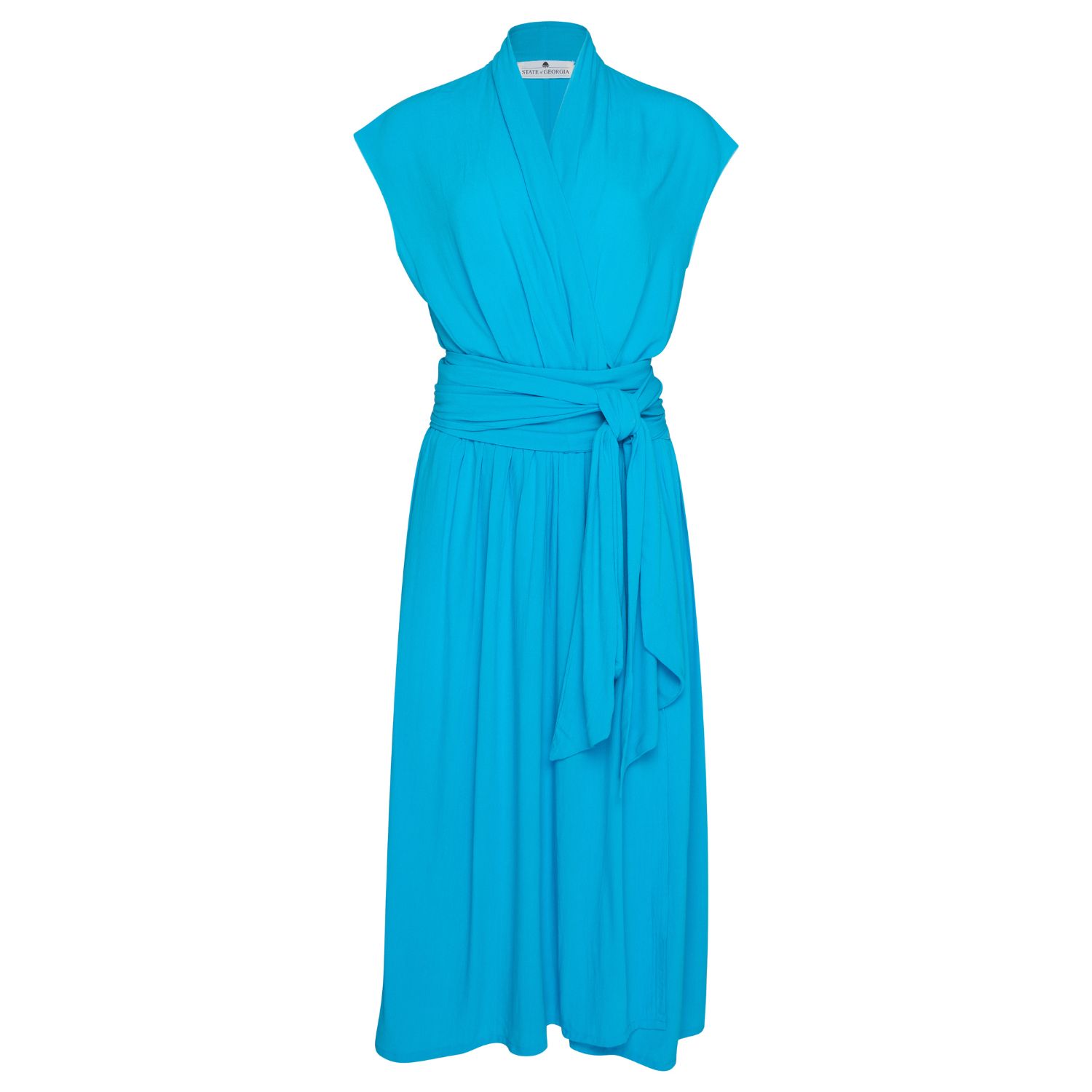 State Of Georgia Women's Blue The Point Dress Long Aqua In Blue