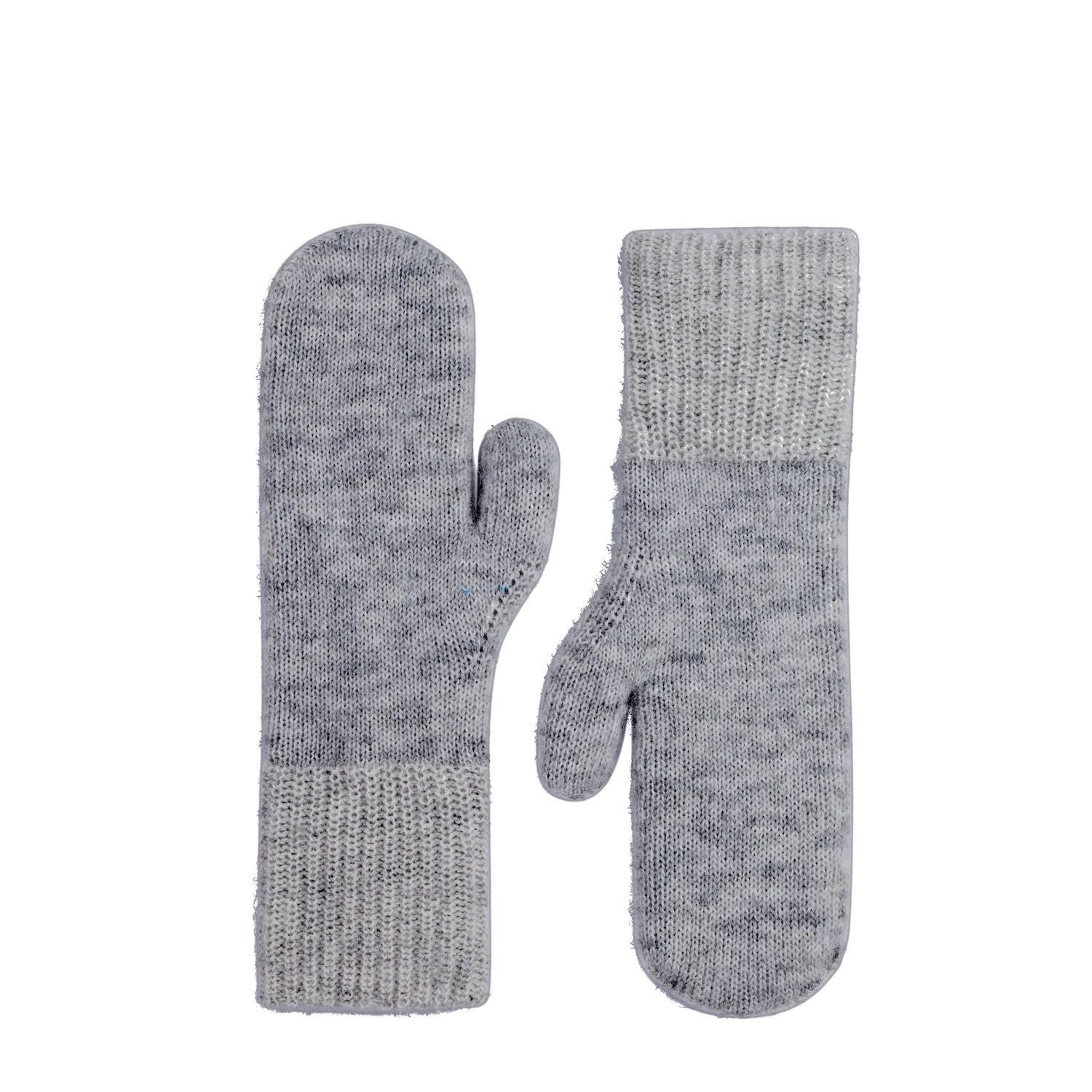 Women’s Knitted Mittens Grey Alpaca Wool Alpaca Loca