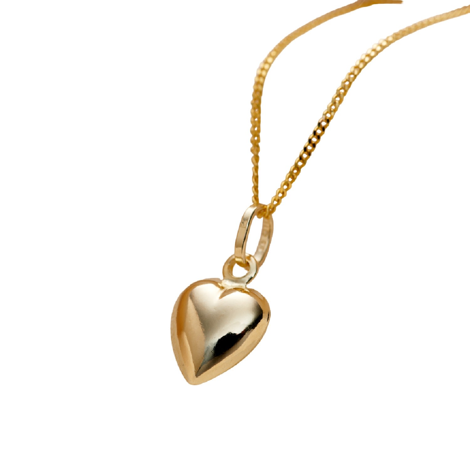 Women’s Gold Heart Charm Necklace Posh Totty Designs