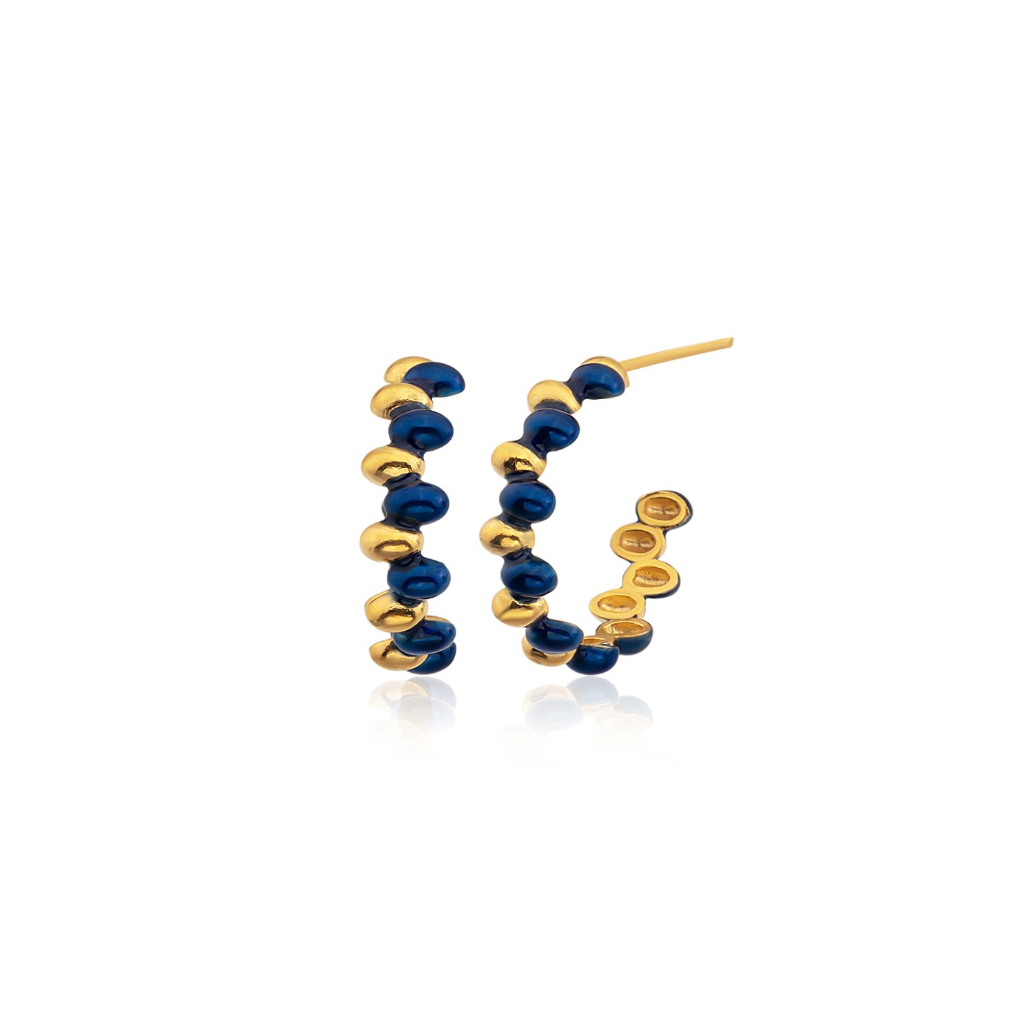 Milou Jewelry Women's Grace Hoop Earrings - Blue In Blue