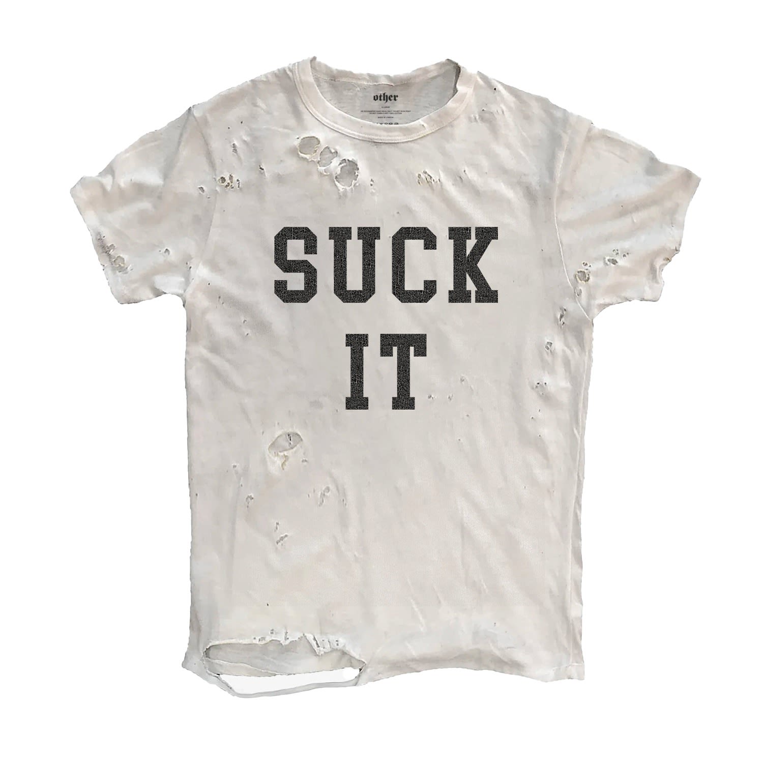Other Uk Women's Suck It Thrasher T-shirt In White
