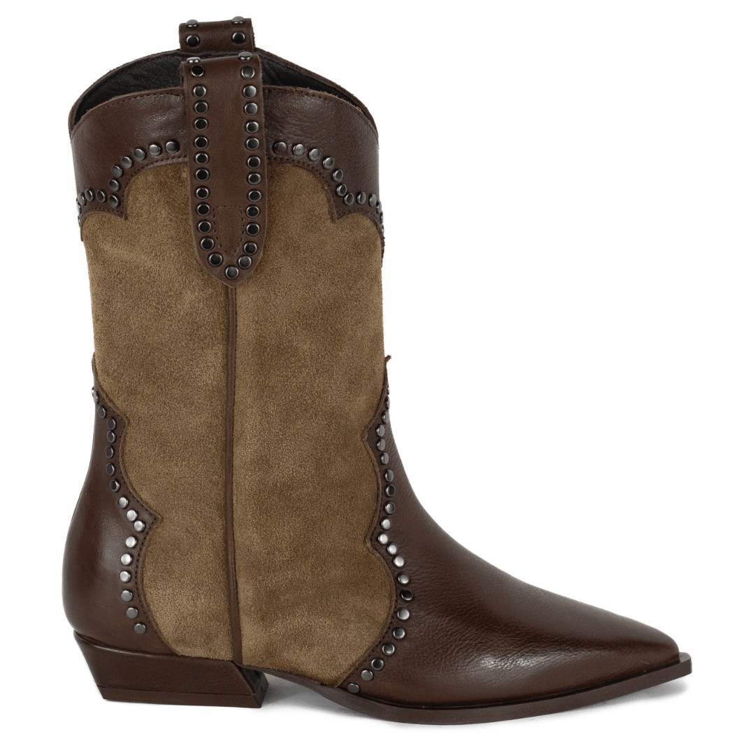 Keith Scarrott Shoes Women's Arzano Brown Suede Cowboy Boot In Brown