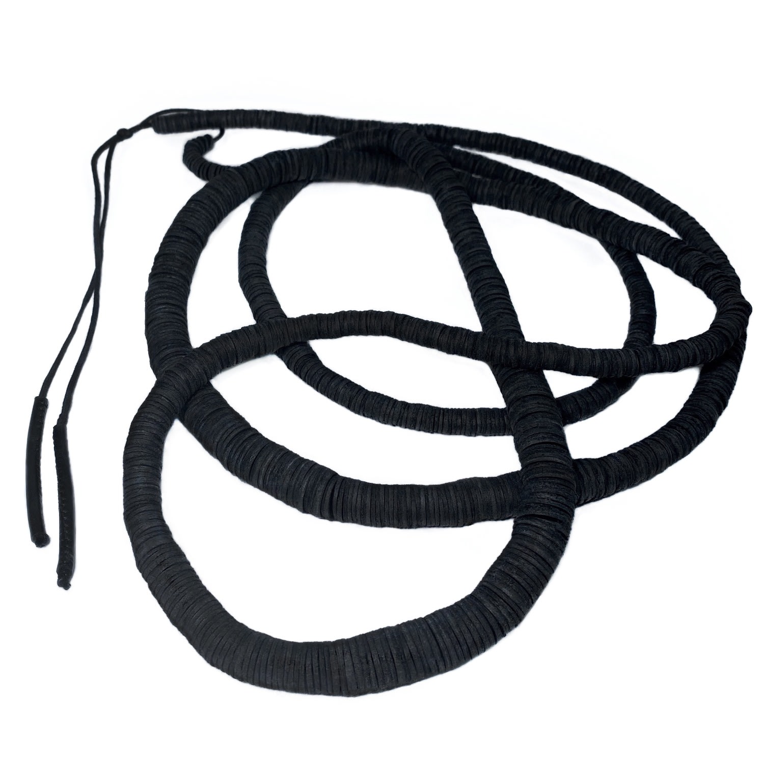 Waiwai Women's Black Extra Long Leather Necklace In Black