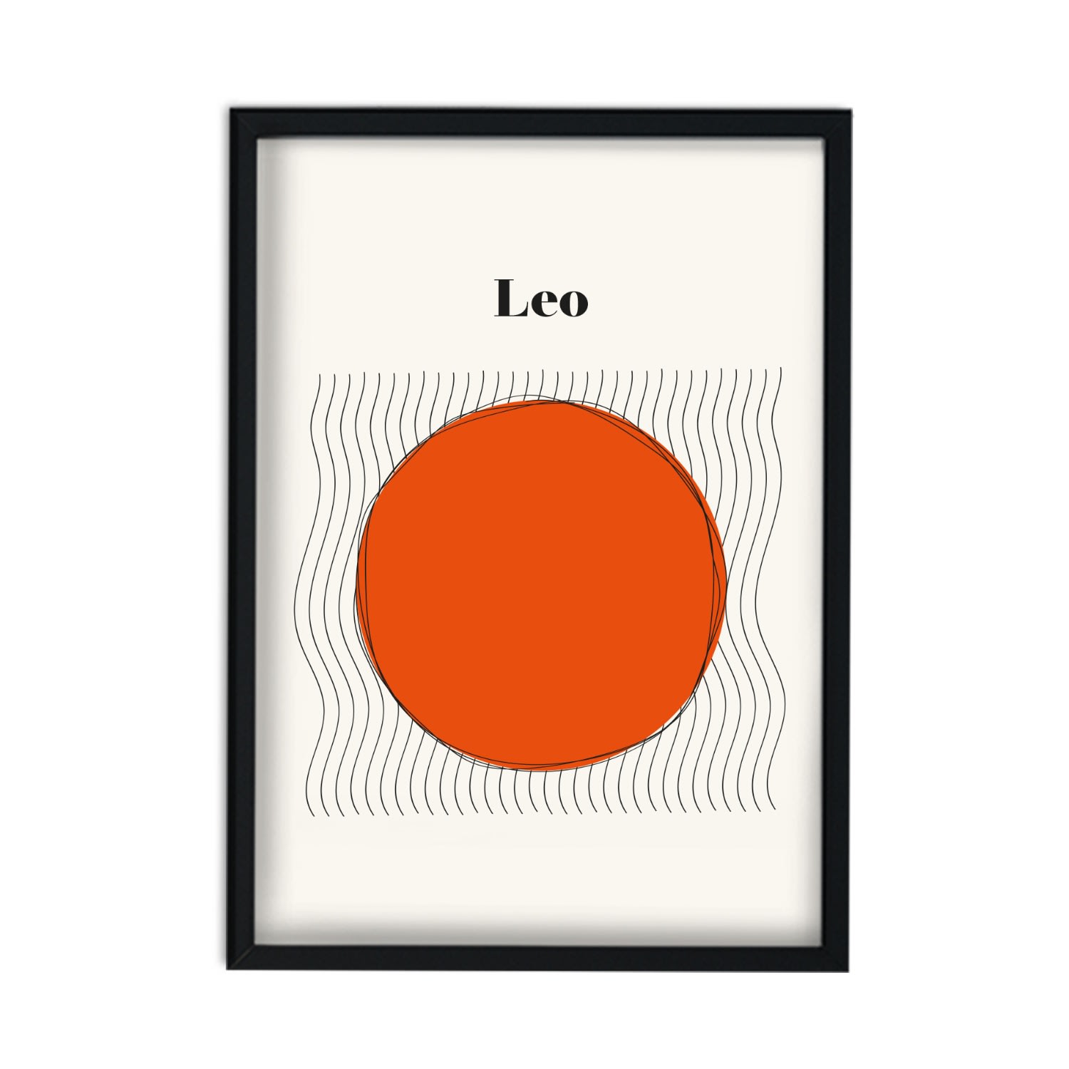 Fanclub Red / Black Leo Zodiac Star Sign A2 Art Print In Multi
