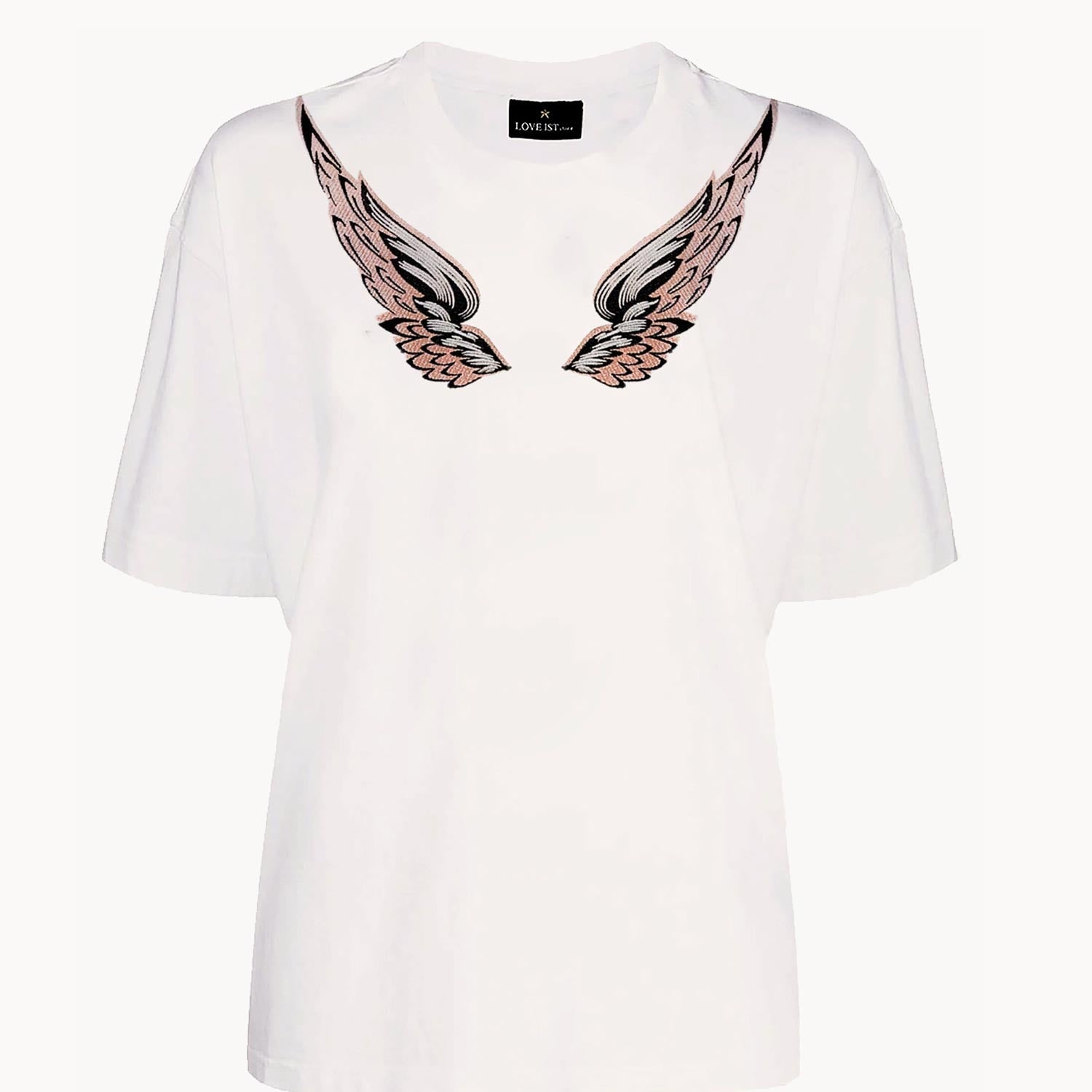 Loveist Store Women's White Wing Tshirt In White
