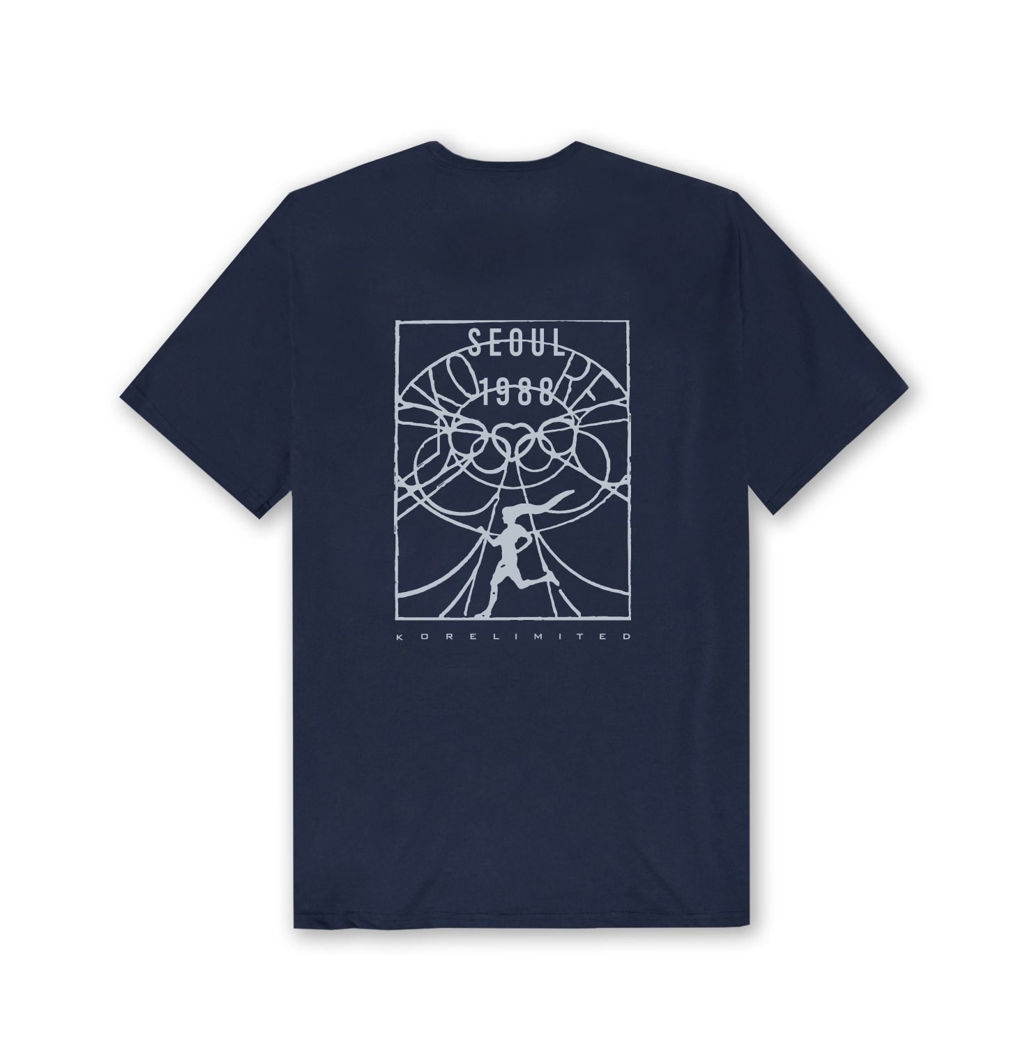 Korelimited Men's Blue Seoul Runner Tee In Navy In Blue