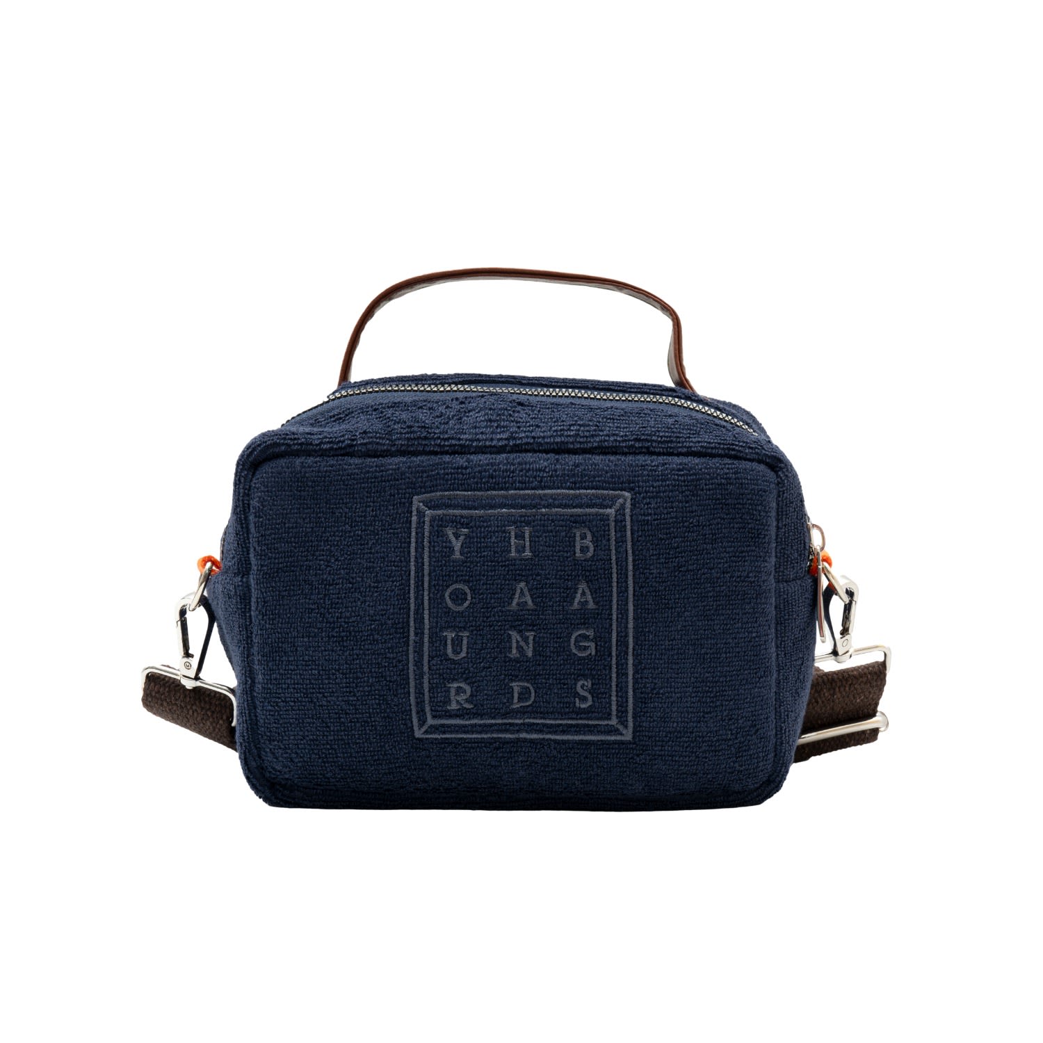 Yourhandbags Women's Navy Blue Terry Box Bag