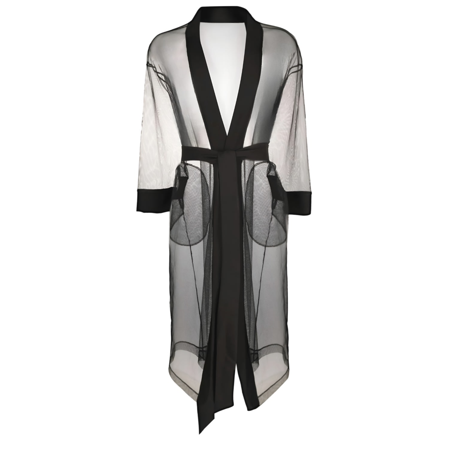 Lia Aram Women's Black Sheer Tulle Blazer In Black