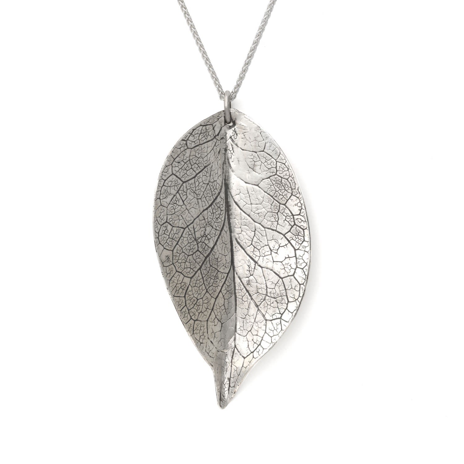 Zula Jewelry + Design Women's Silver Leaf Necklace In Large