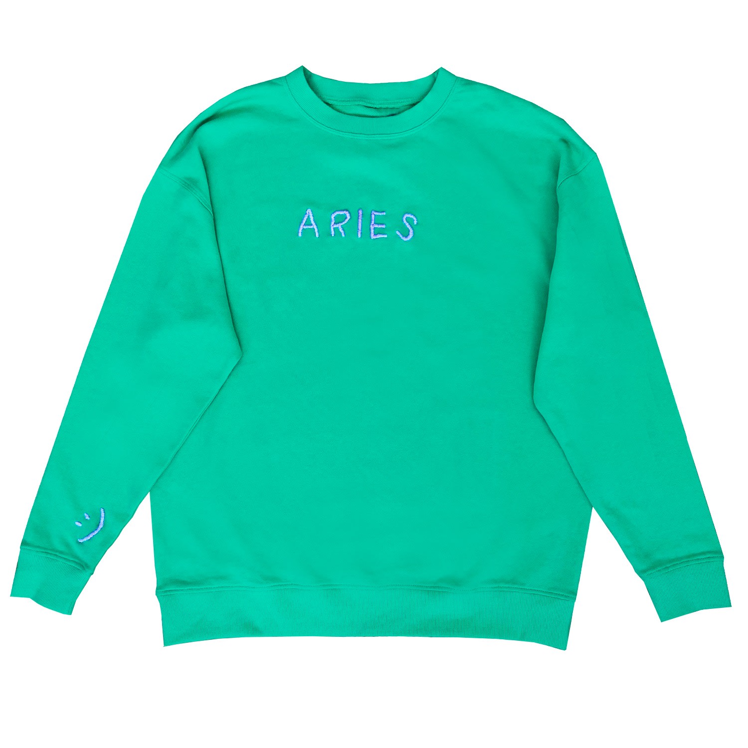Quillattire Women's Green / Pink / Purple Mint Green 'aries' Organic Cotton Sweatshirt In Green/pink/purple