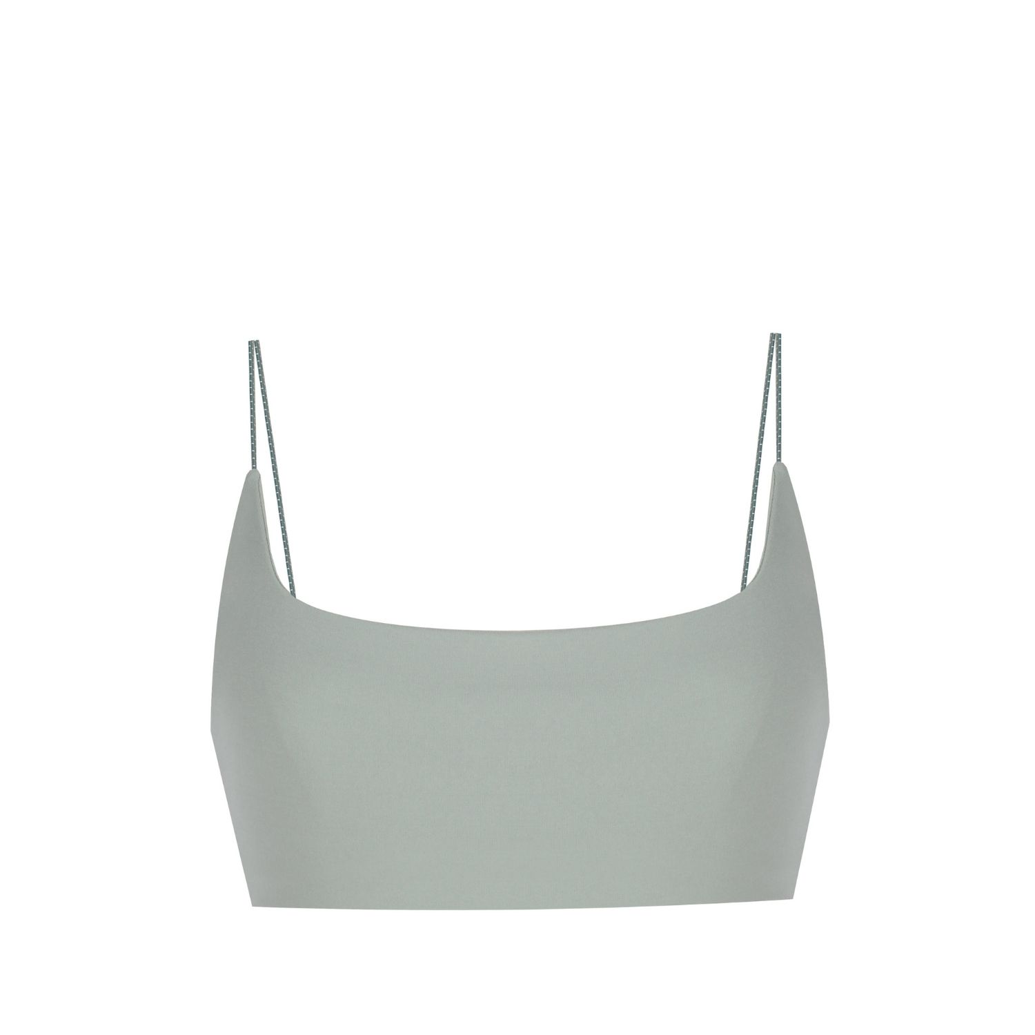 Yorstruly Women's Skinny Bra - Colour Seaweed Green - Sports Bralette With Spaghetti Straps In Green