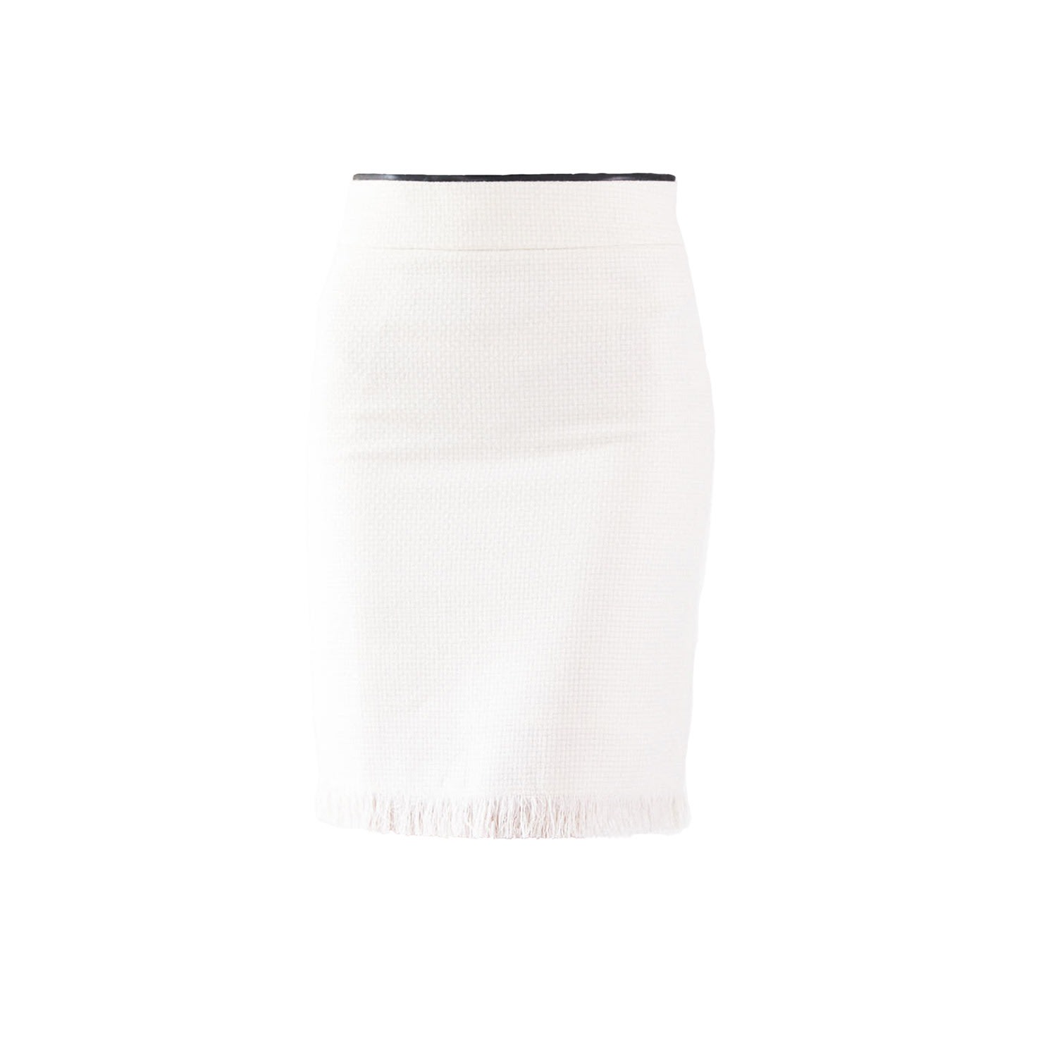 Le Réussi Women's Power Woman White Mini Tweed Skirt