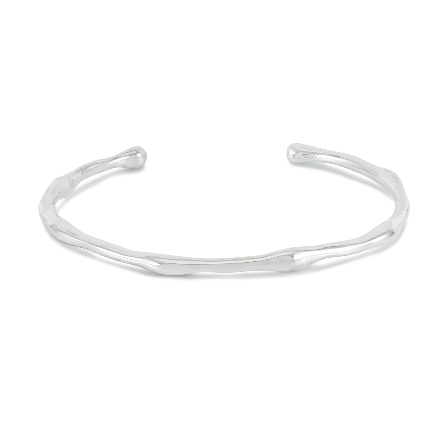 Dower & Hall Men's Waterfall Bangle In Sterling Silver In Metallic