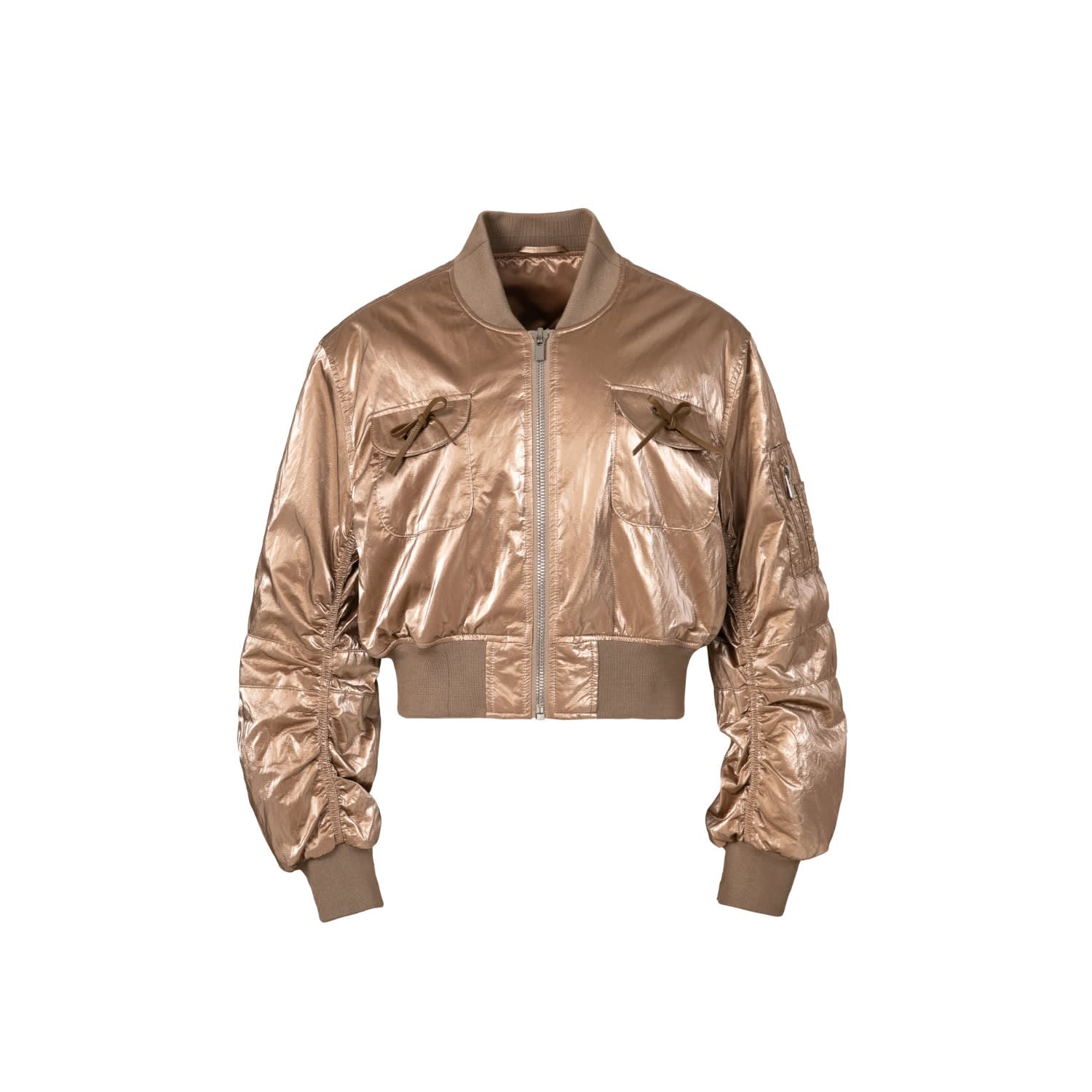 Women's Pink / Gold Lola Bomber Jacket - Pink Gold | Small | Jakke